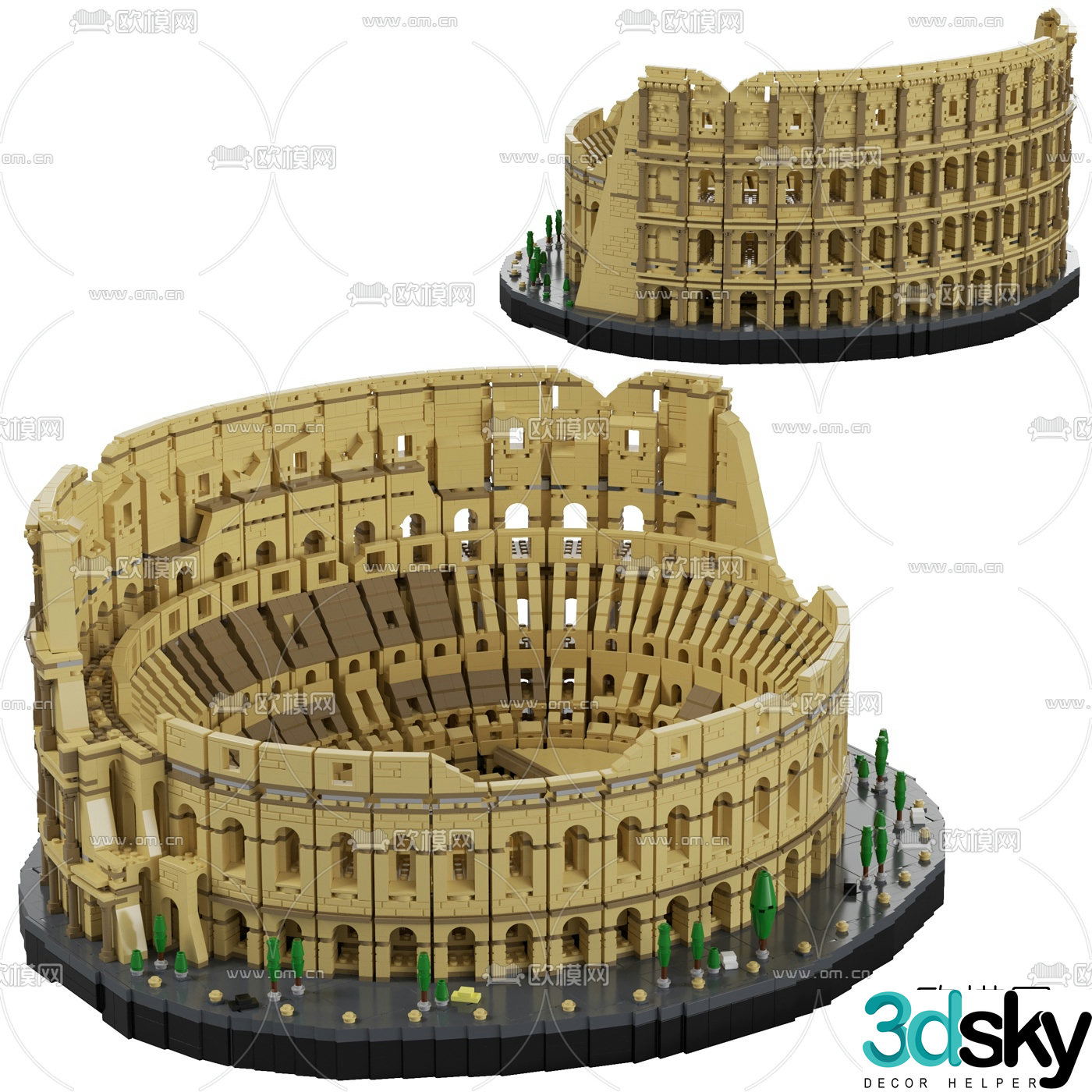 Modern Roman Colosseum toy 3d model