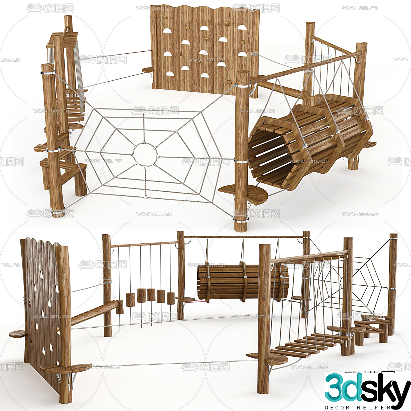 Natural wind outdoor amusement equipment 3D model