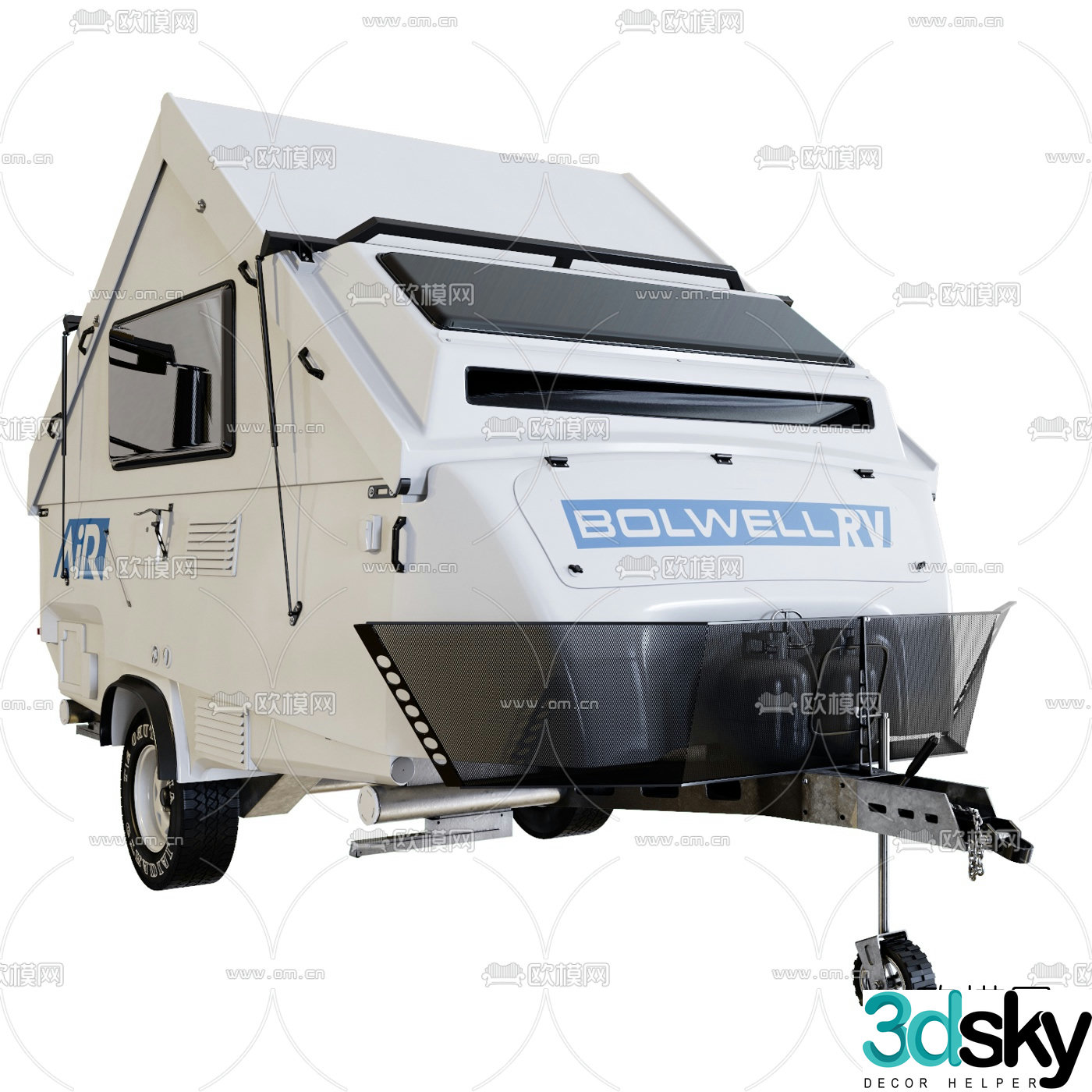 Modern trailer trailer 3d model