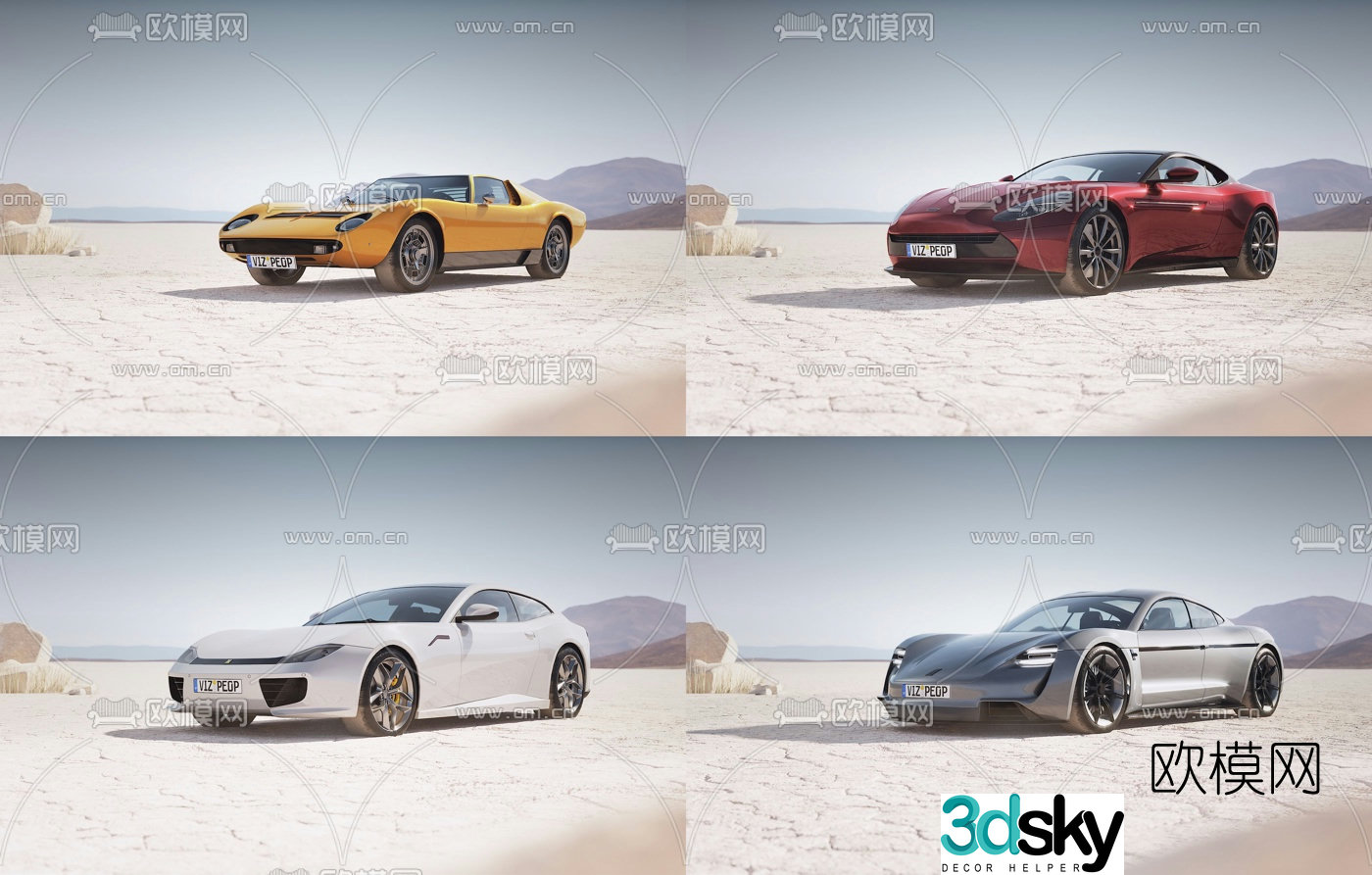 Modern luxury car sports car 3d model