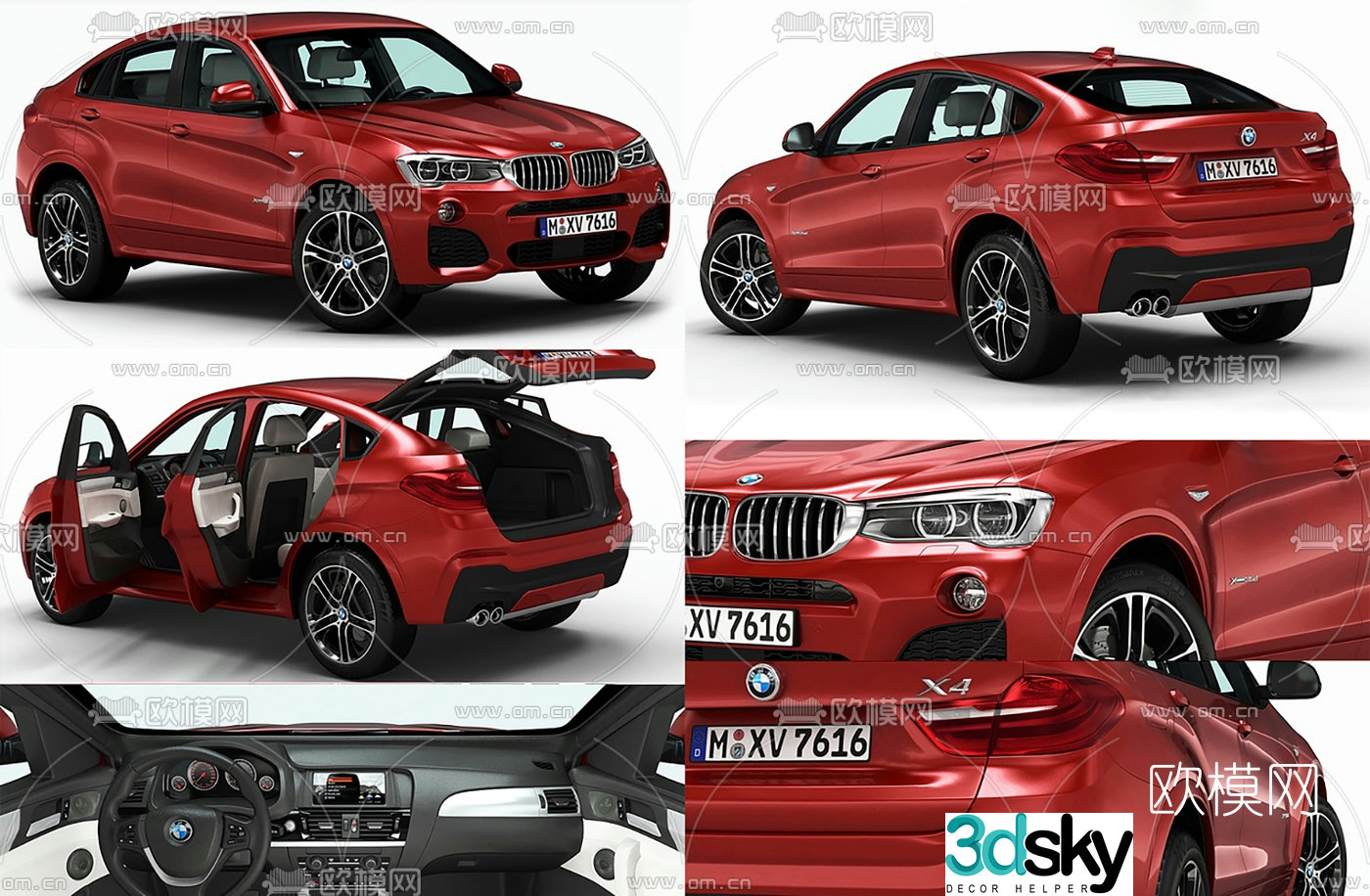 Modern BMW SUV off-road vehicle 3d model