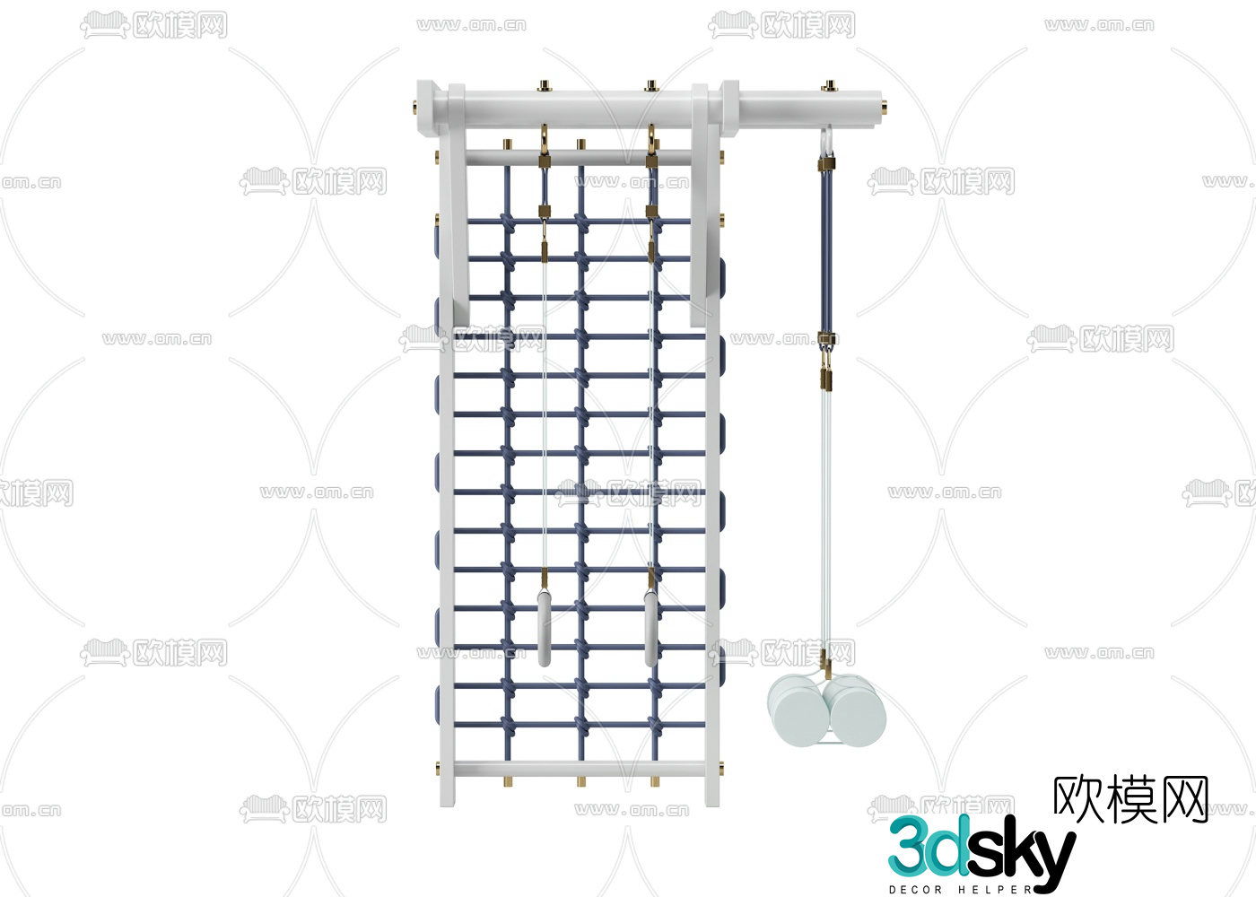 Modern children's climbing ladder 3d model
