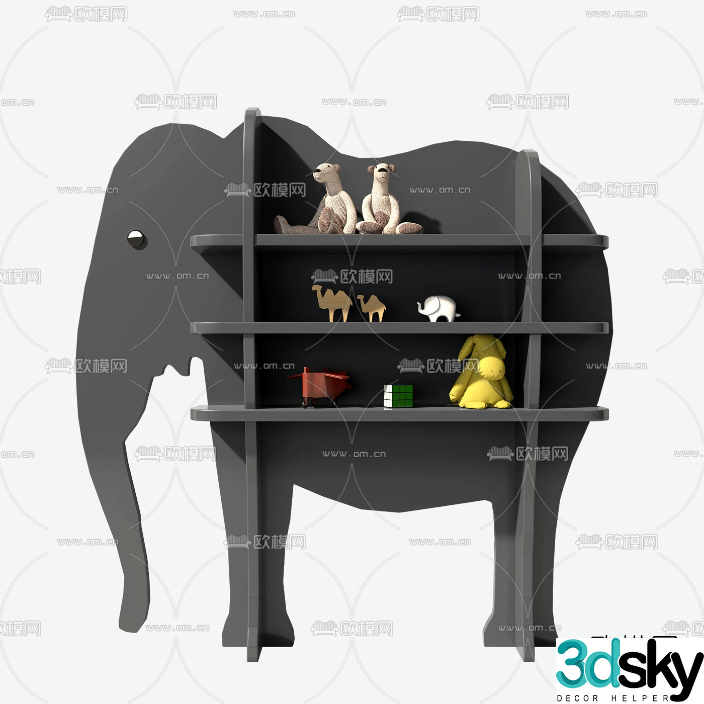 Modern children’s animal decorative stand 3d model