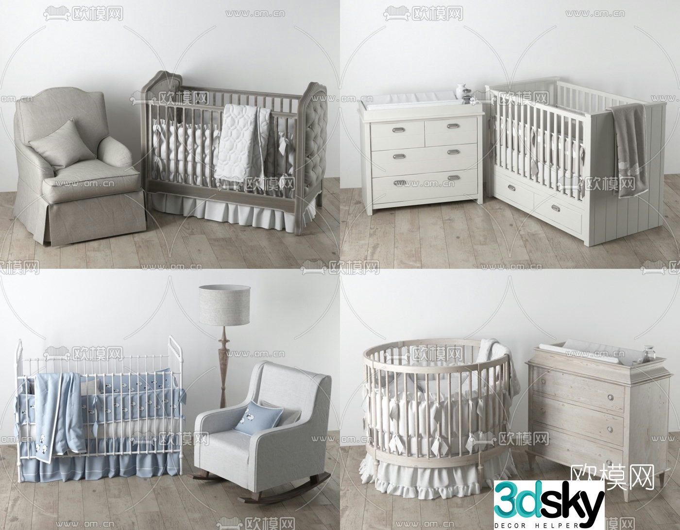 Nordic crib 3d model