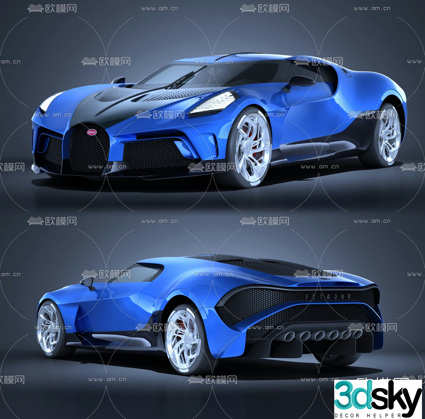 Modern Bugatti Veyron supercar 3d model