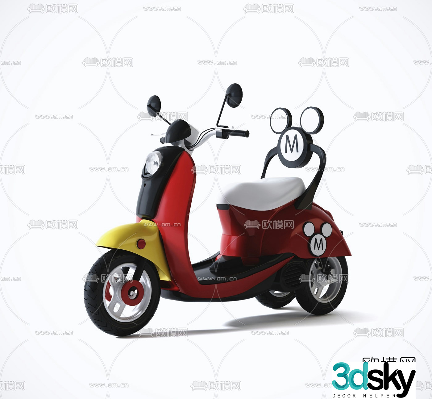 Modern Mickey Electric Car 3d model