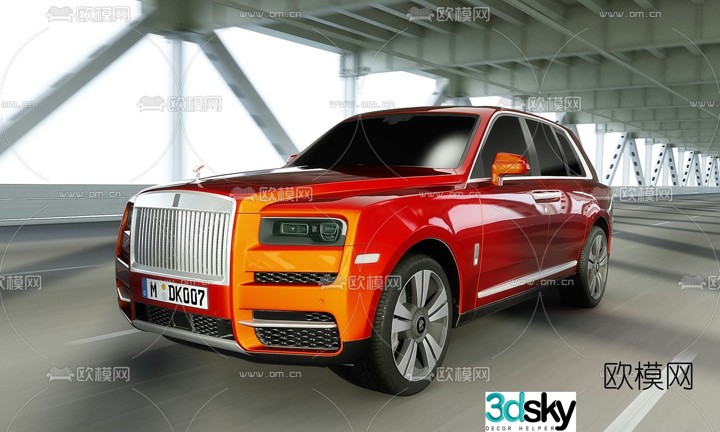 modern rolls royce car 3d model