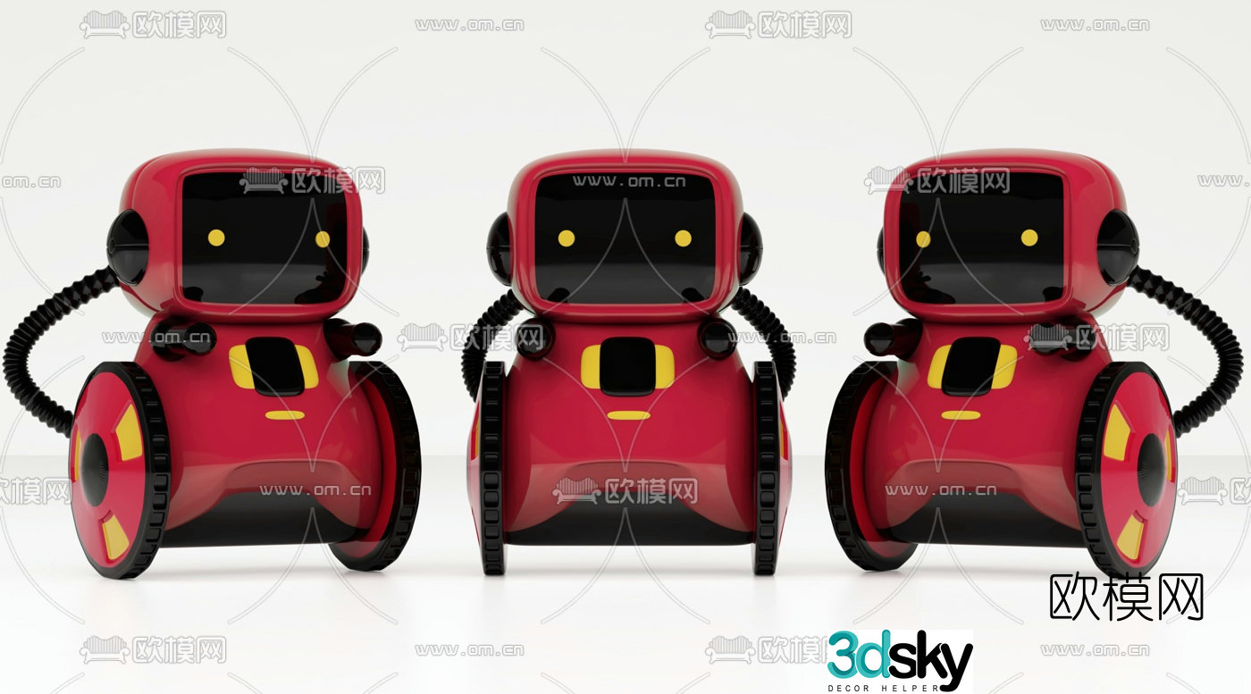Modern intelligent robot 3d model