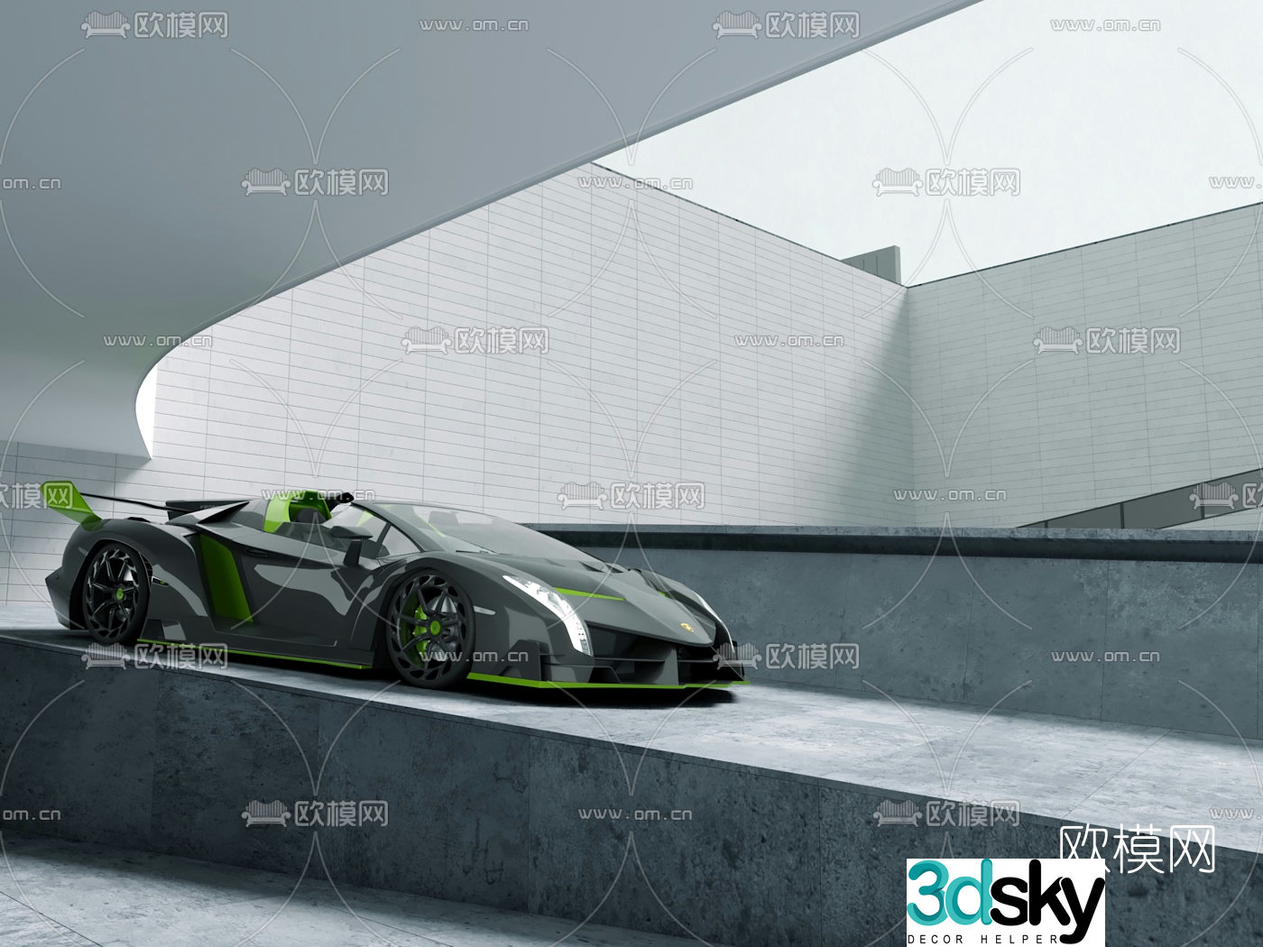 modern car 3d model