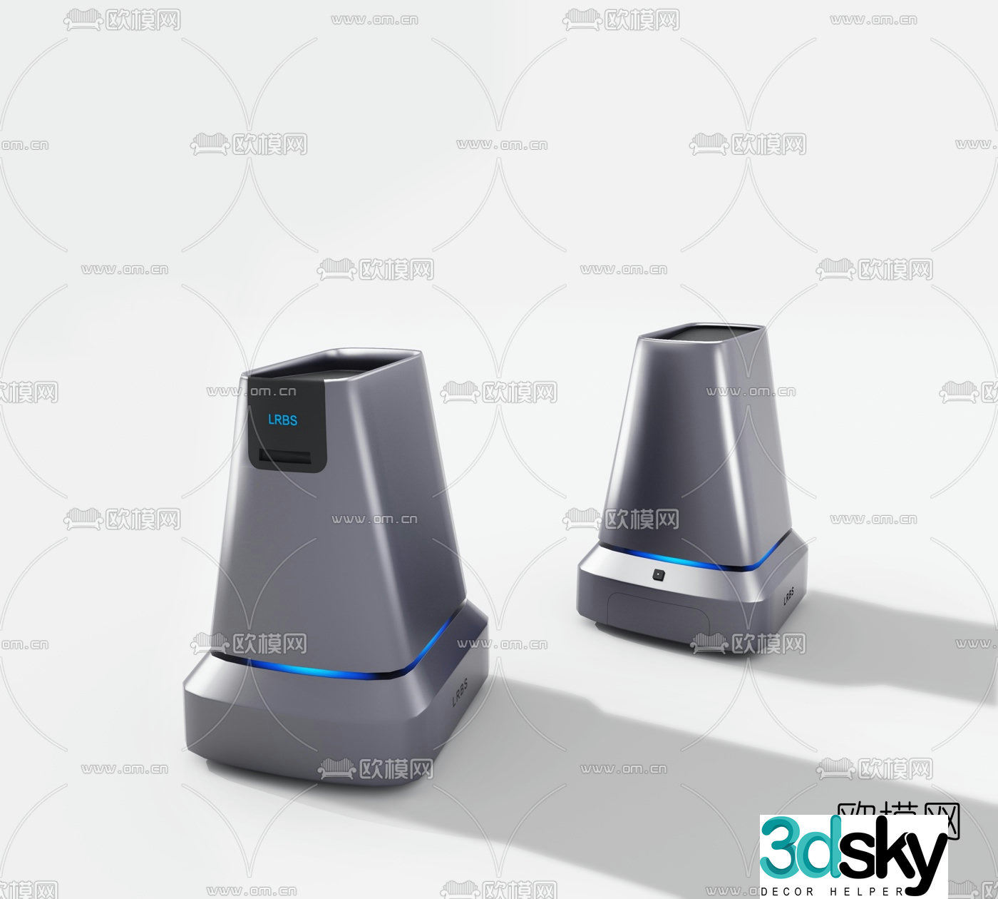 Modern unmanned courier vehicle 3d model