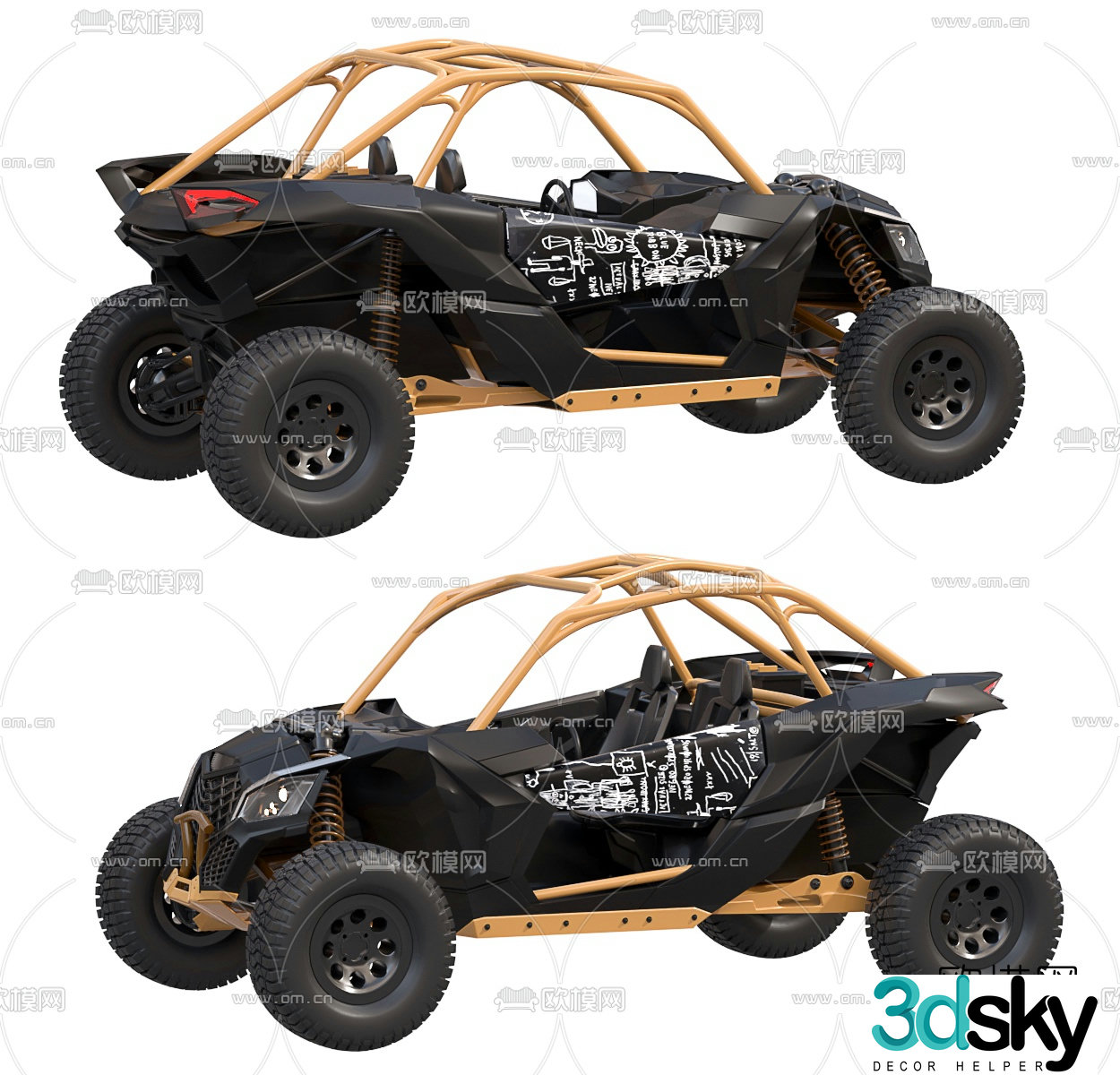 Modern mountain off-road vehicle 3d model