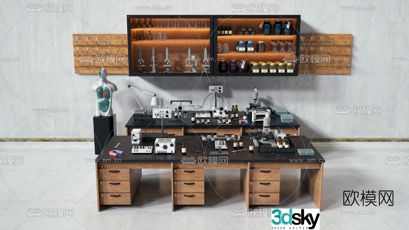 3d model of modern biological laboratory equipment