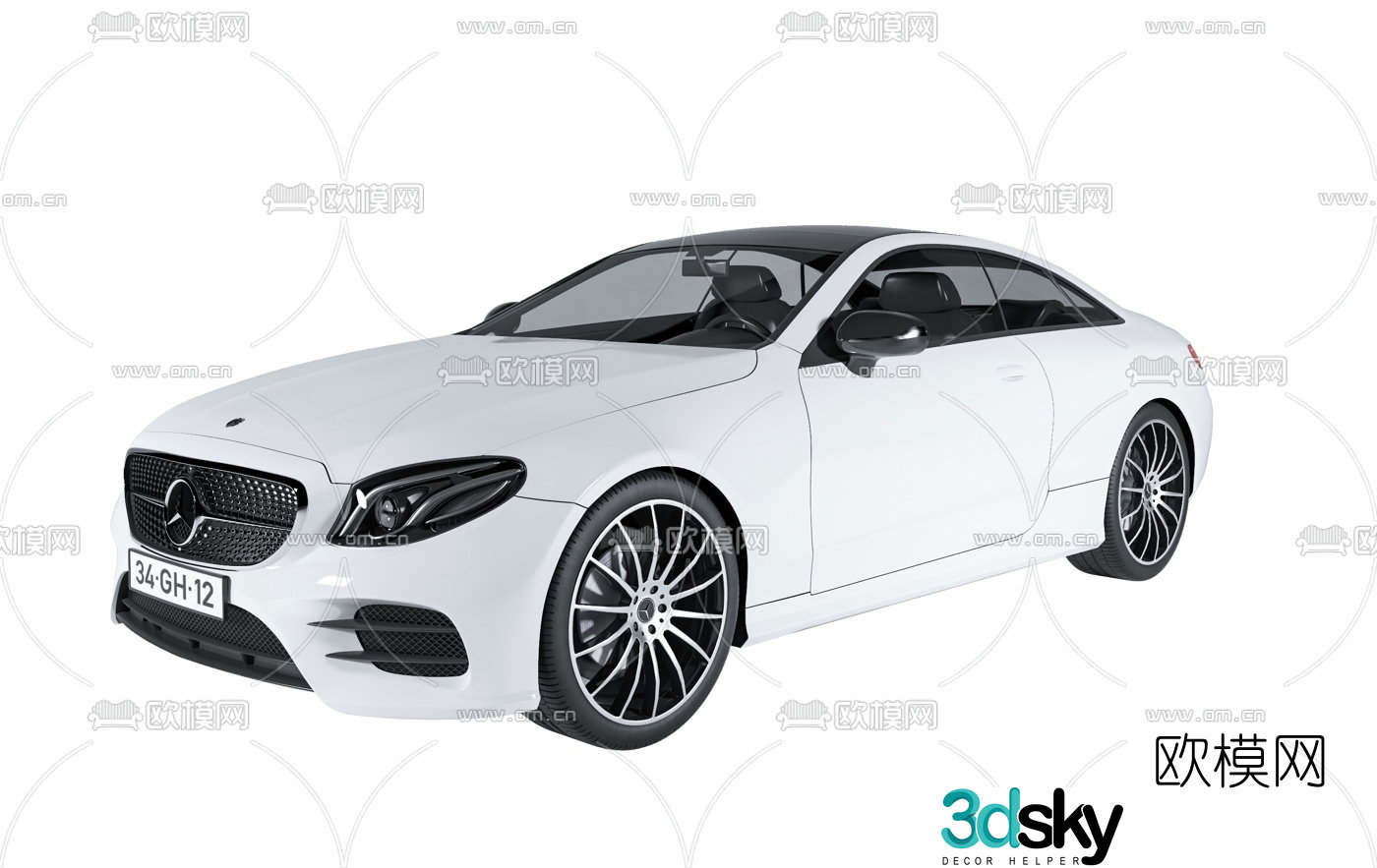 modern mercedes car 3d model