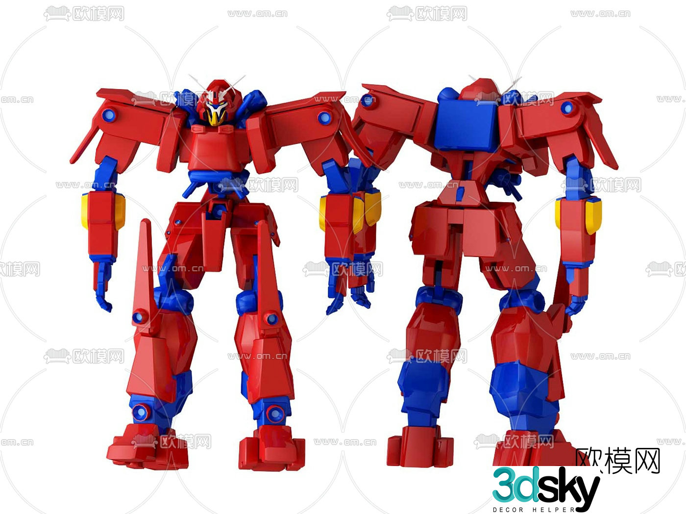 Modern children’s mecha toy 3d model
