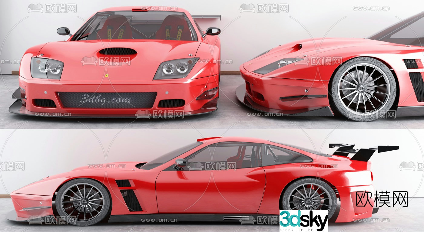 modern sports car 3d model