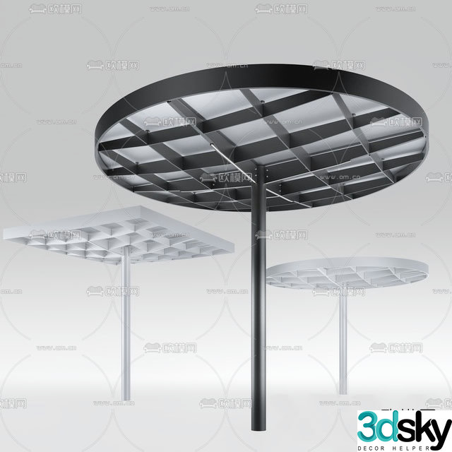 Modern metal canopy free 3d model