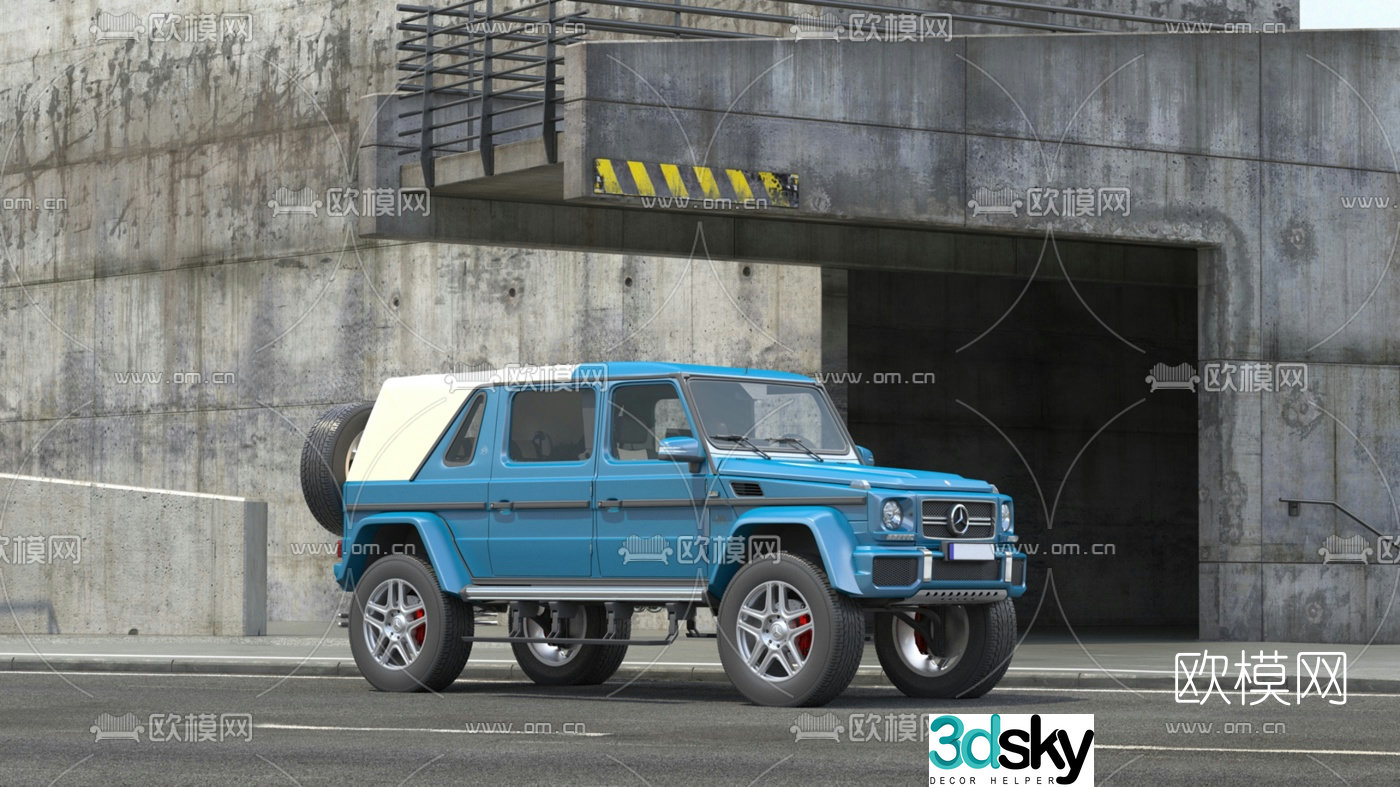 modern mercedes suv 3d model