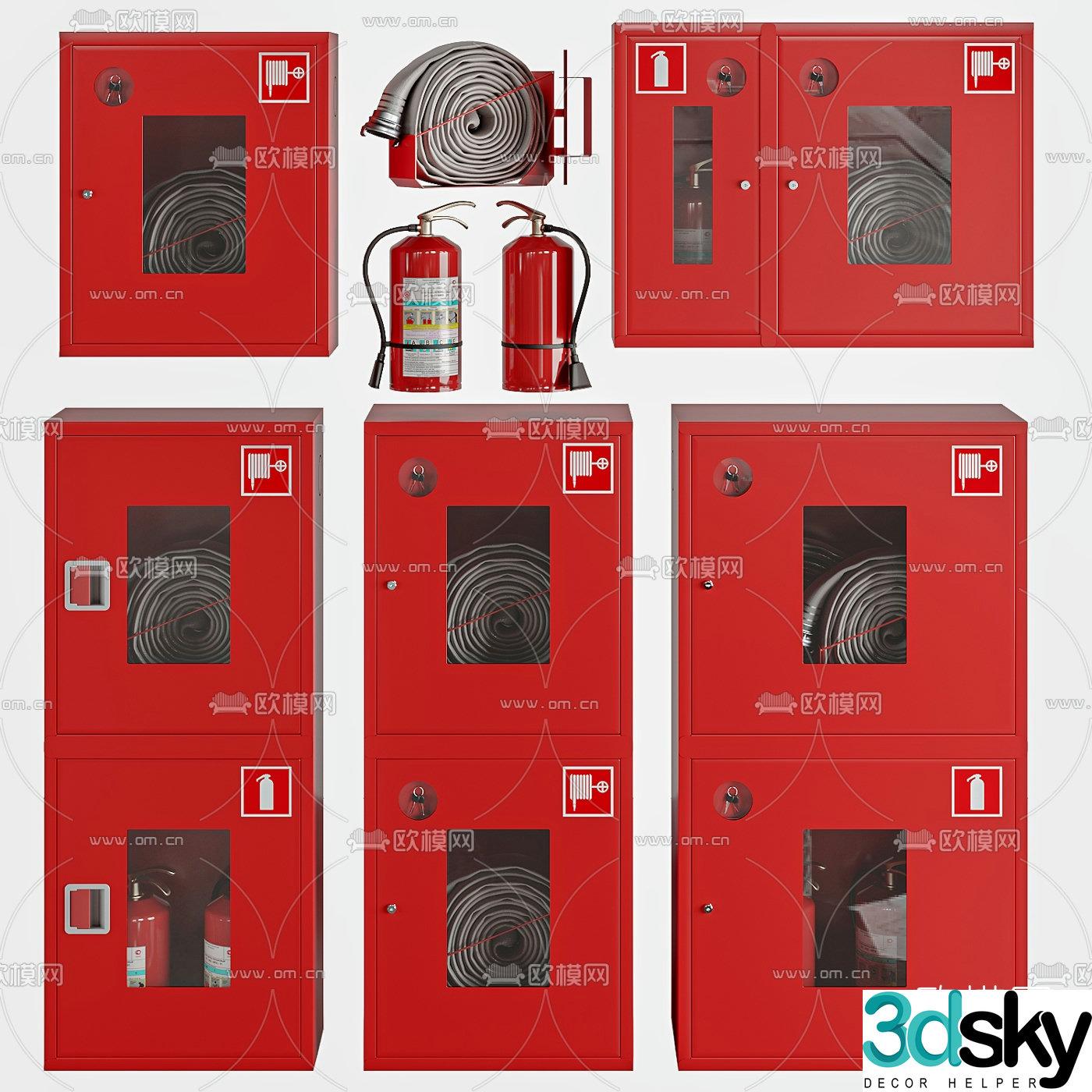 Modern fire extinguisher hydrant 3d model