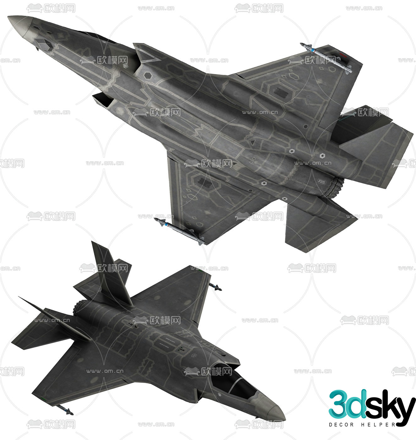 Modern fighter aircraft model toy 3d model