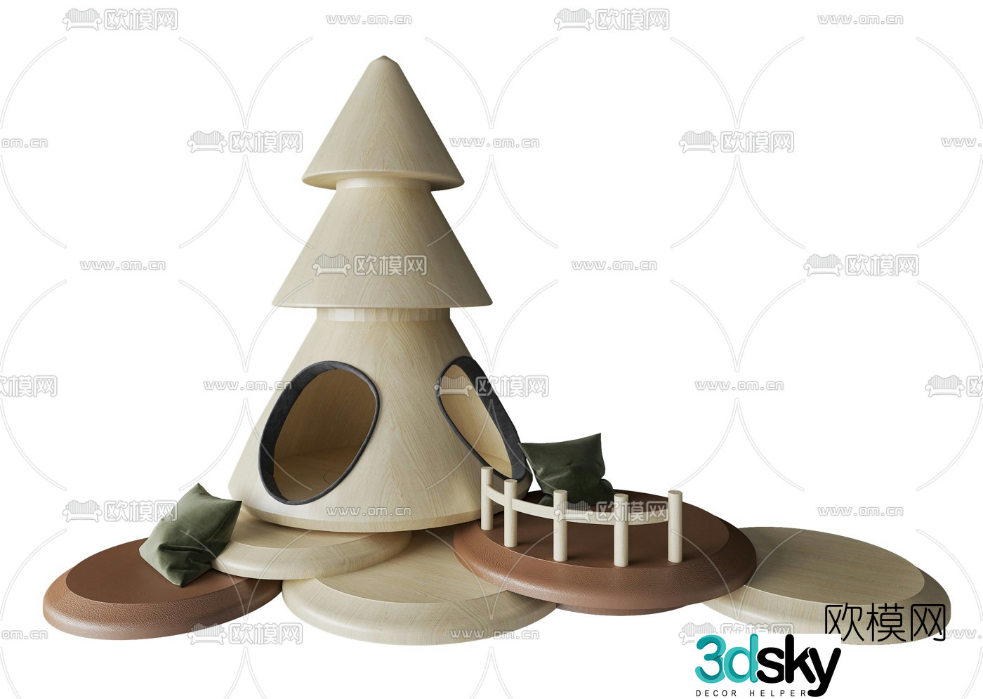 Modern children’s toy house 3d model