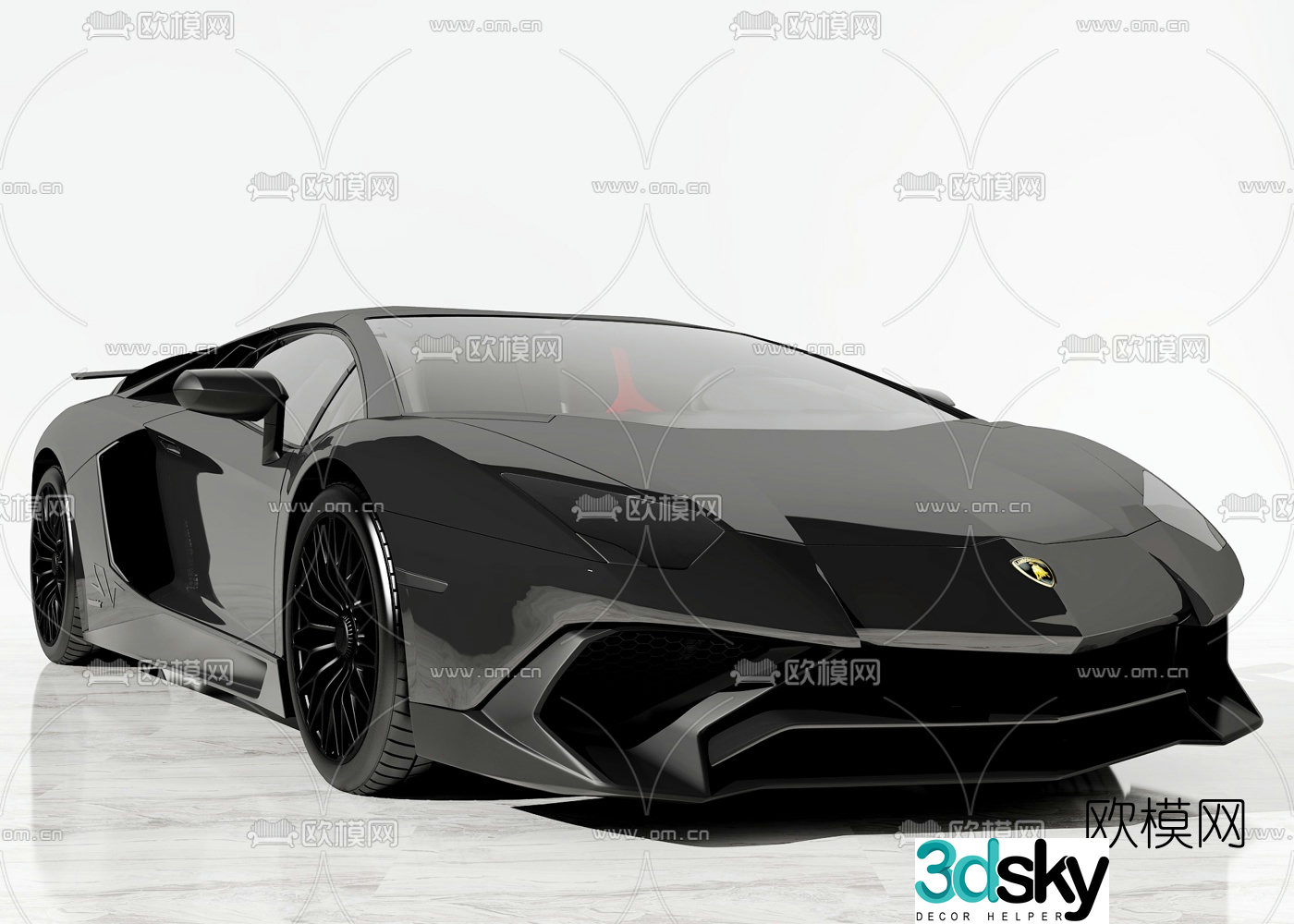 Modern Lamborghini sports car car 3d model