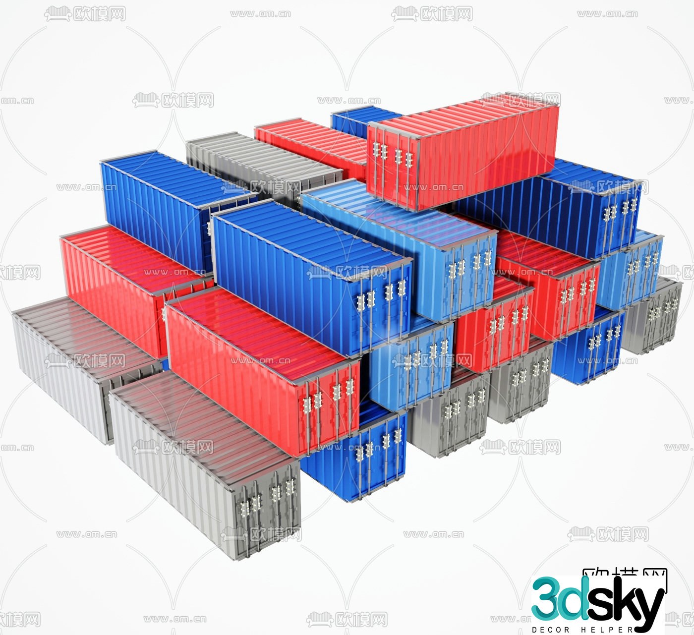 Modern container 3d model