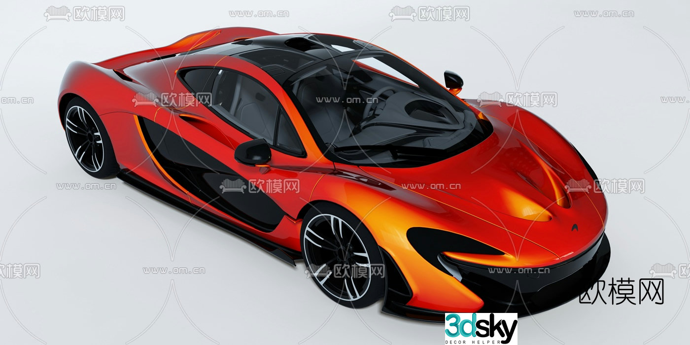 Modern McLaren P1 sports car 3d model