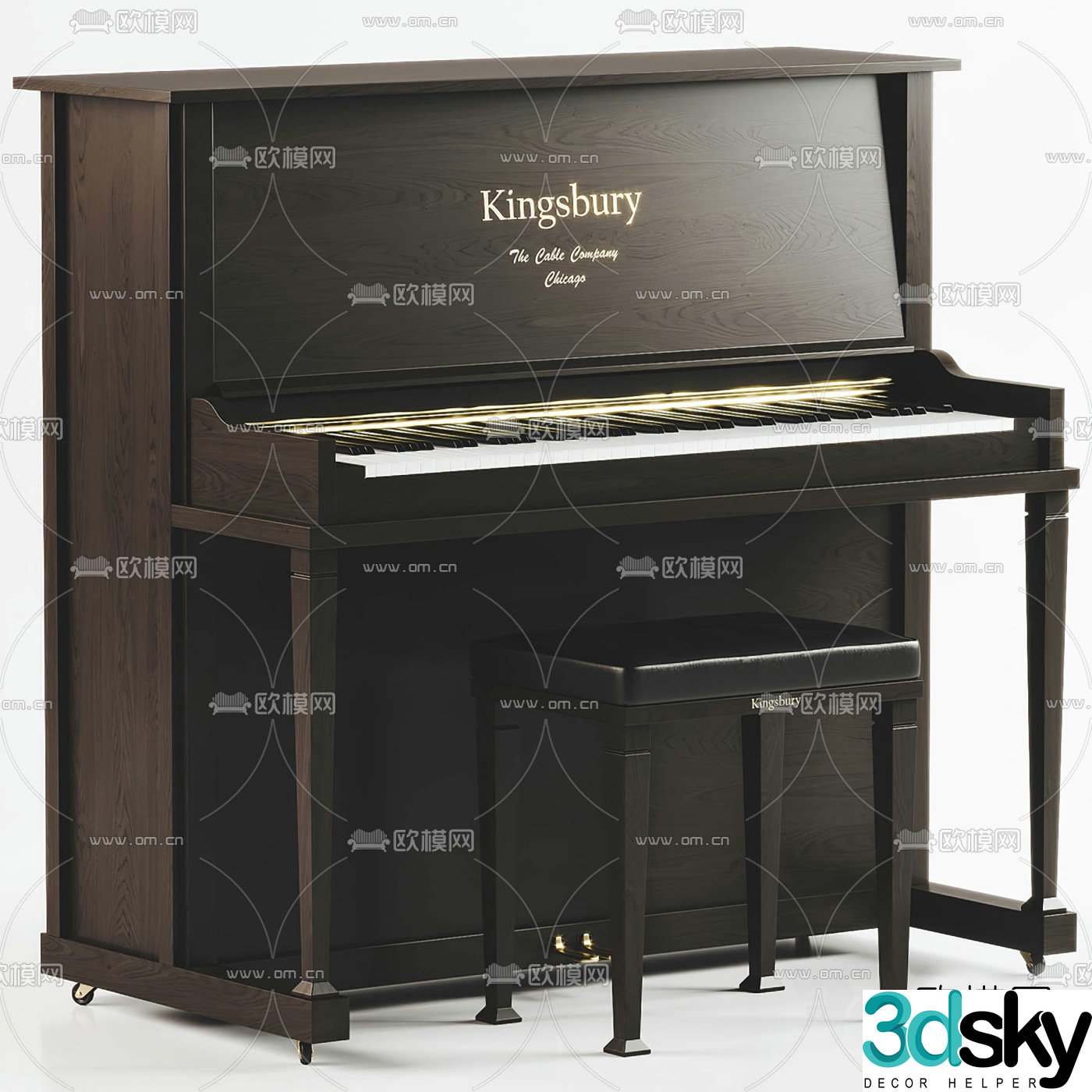 modern piano 3d model