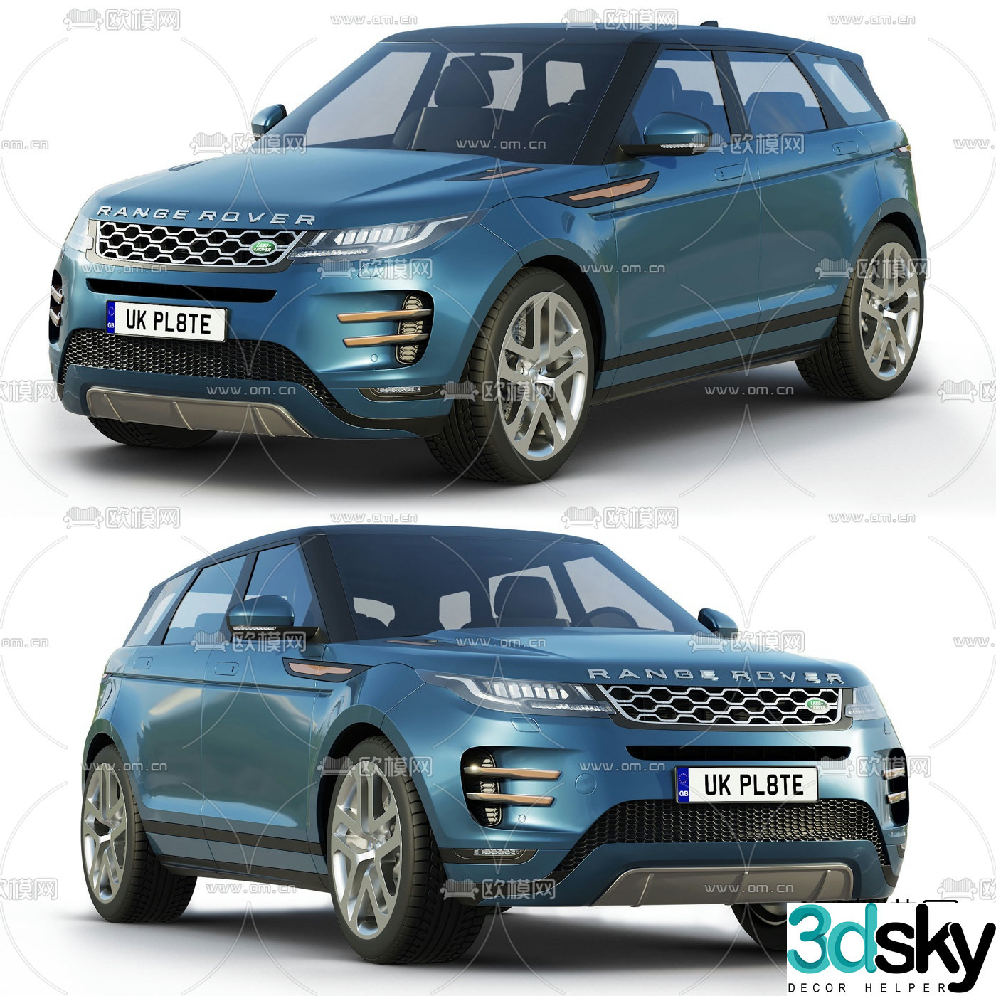 Modern Land Rover off-road car 3d model