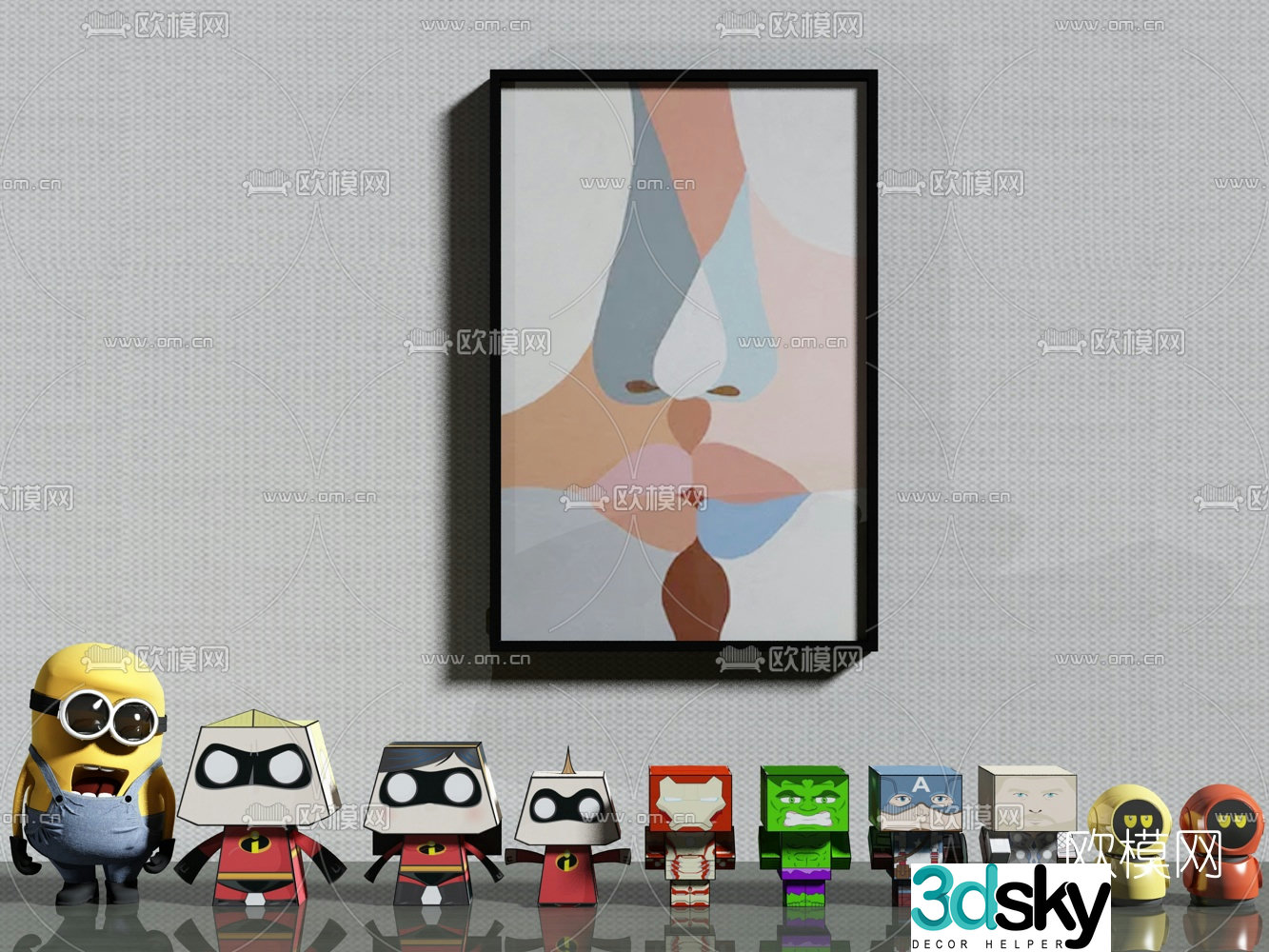 Modern cartoon toy ornaments 3d model