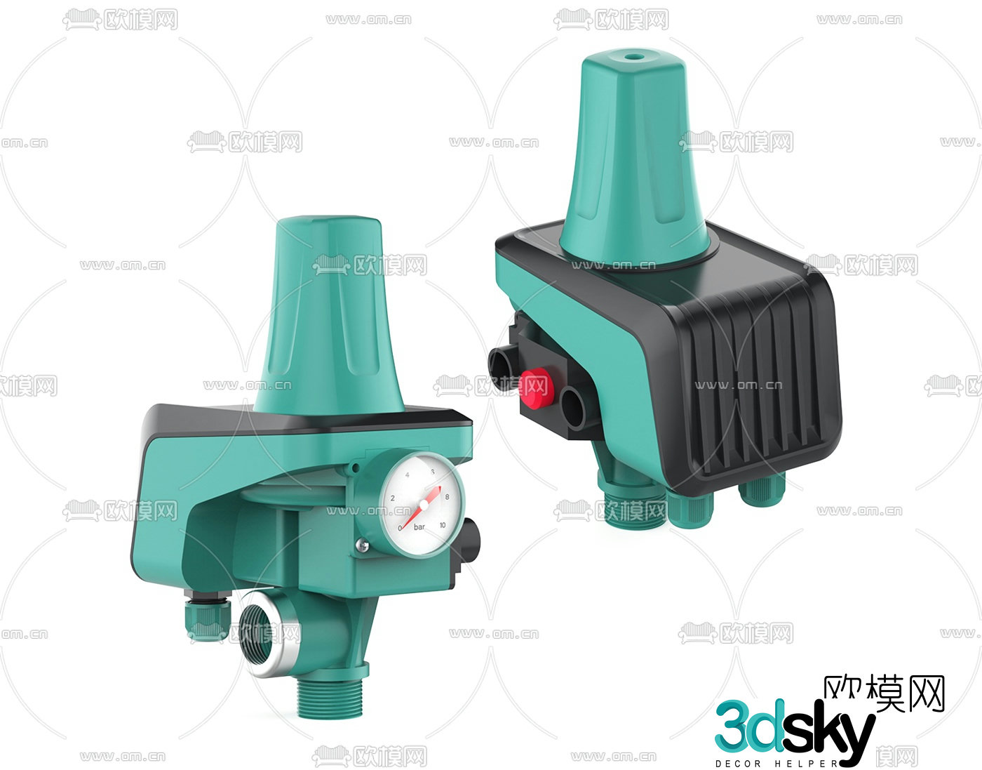 Modern water pump 3d model