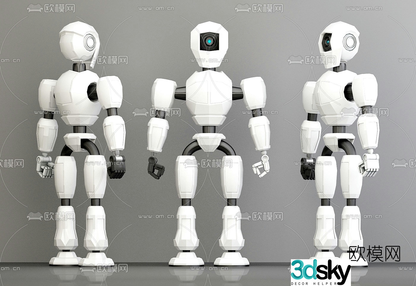 Modern intelligent robot 3d model
