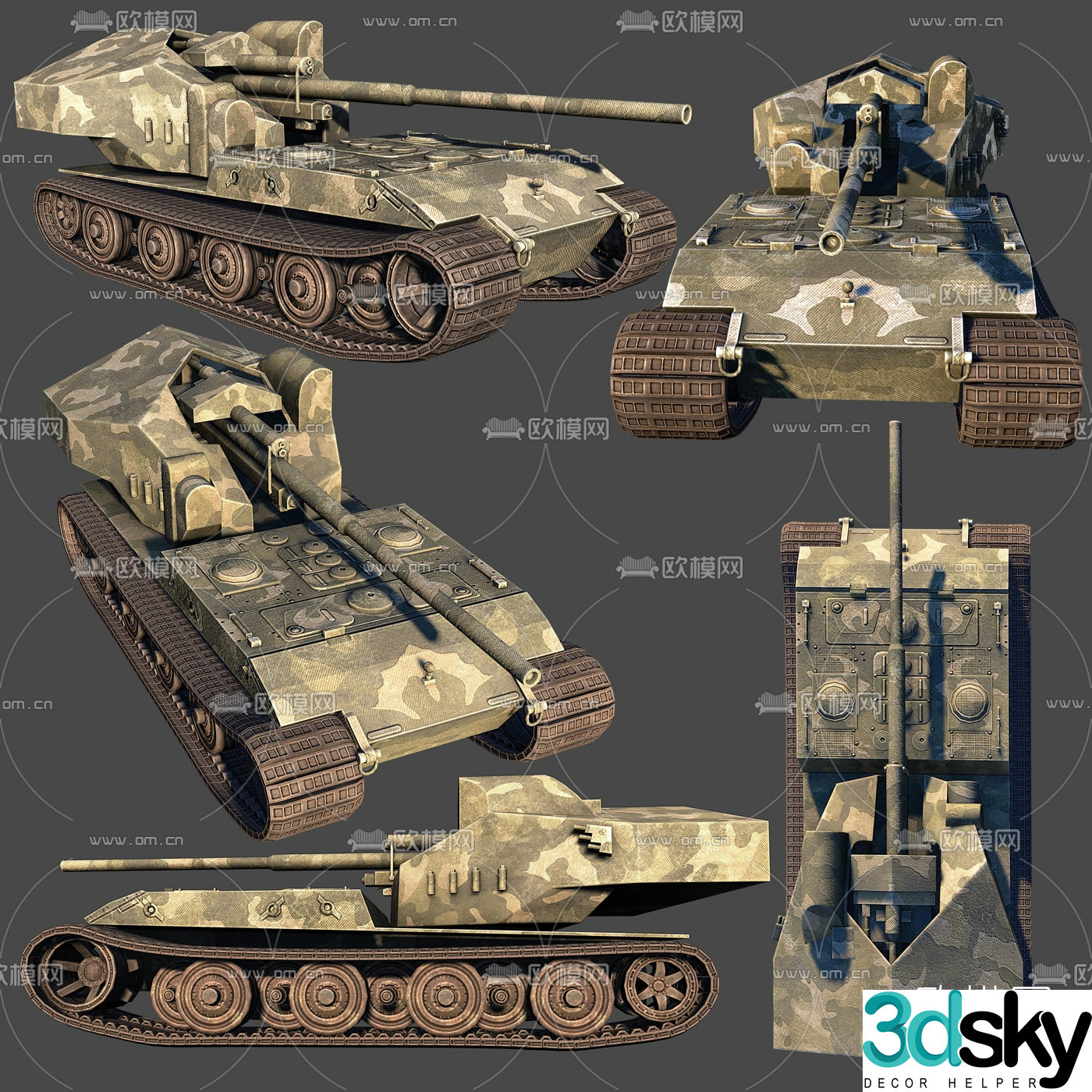 modern tank 3d model