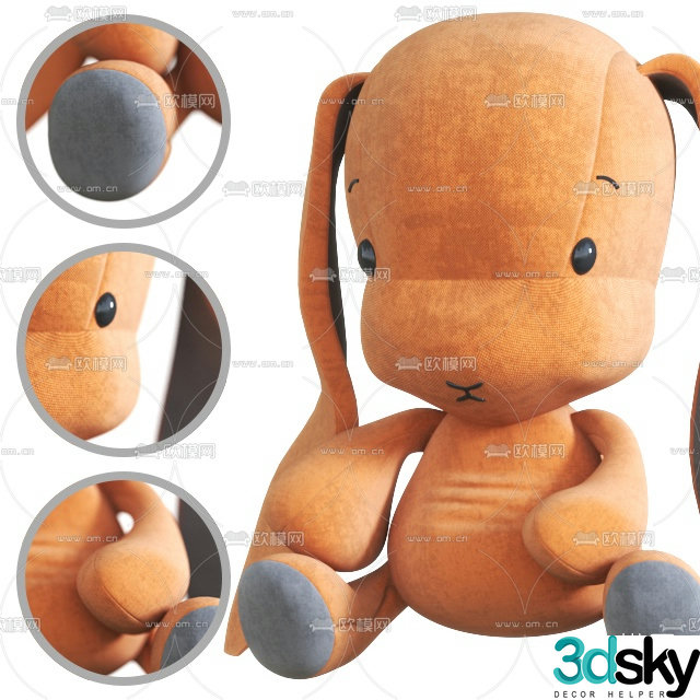 Modern ragdoll children’s toy 3d model