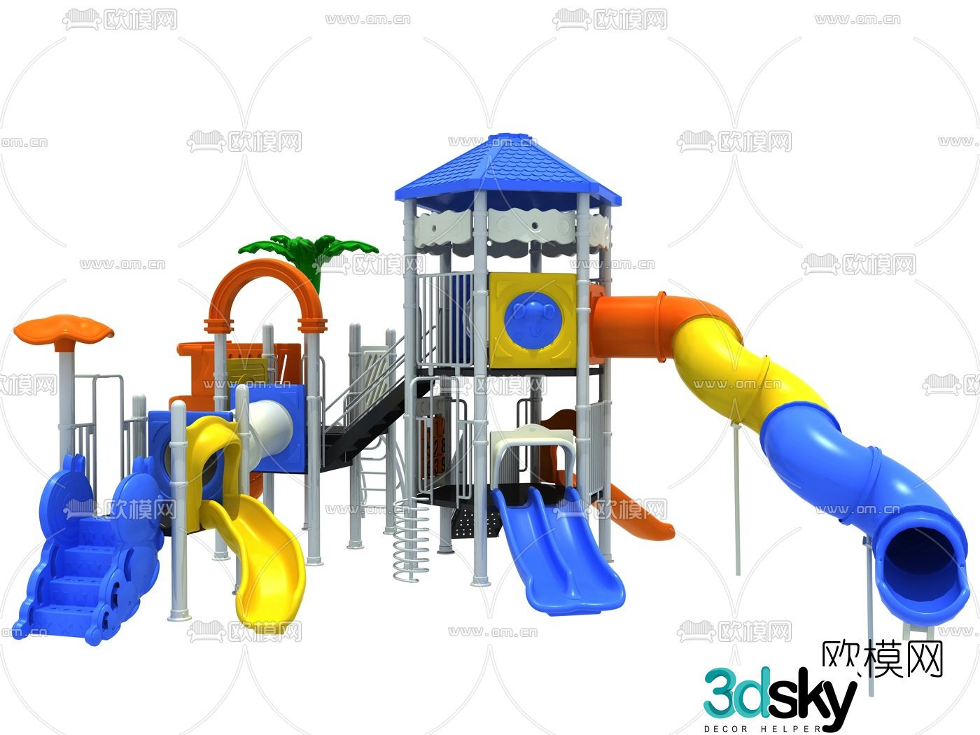 Modern children's slide ride 3d model