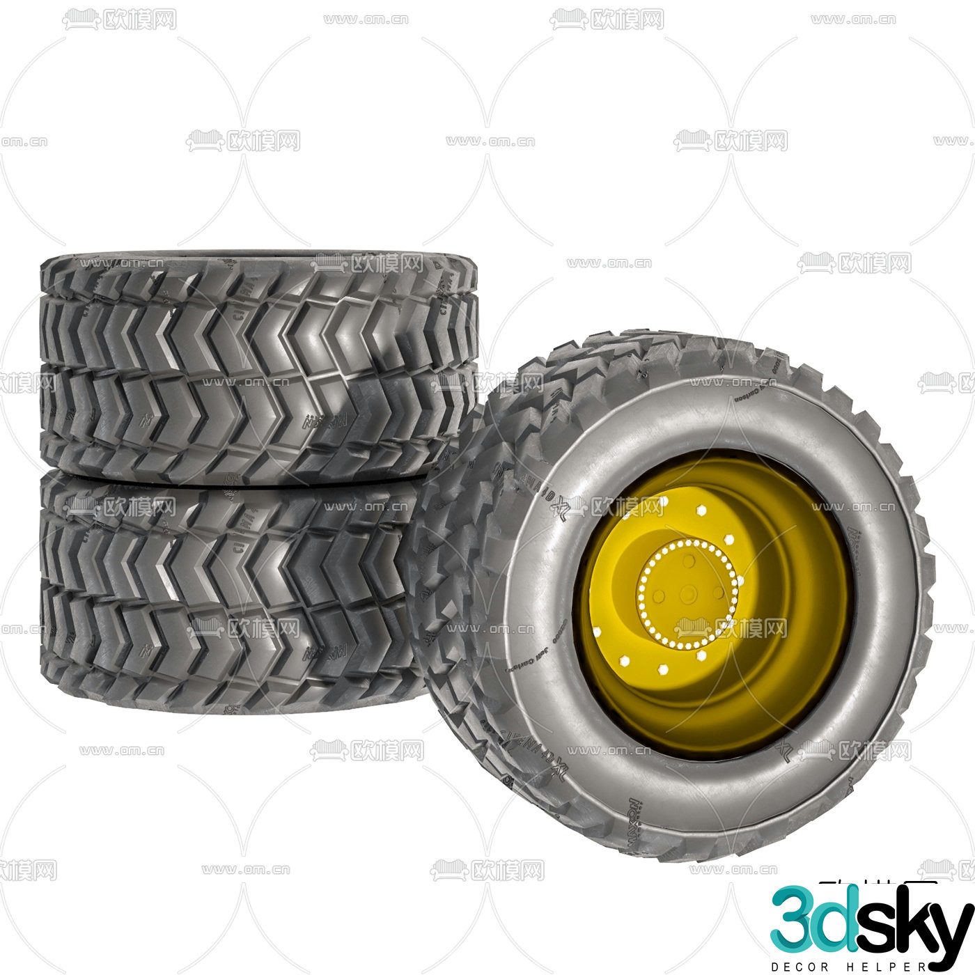 modern car tire 3d model