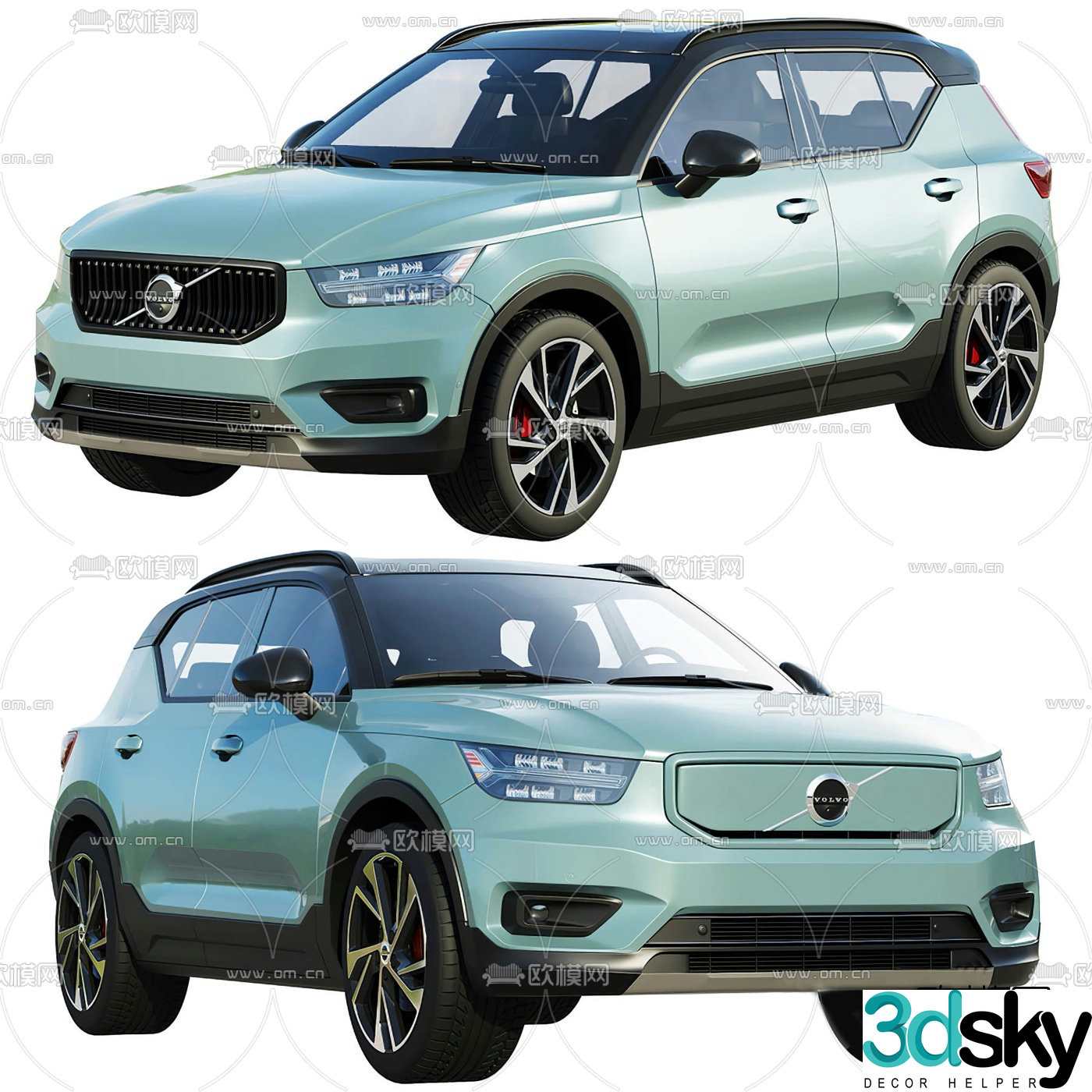 Modern Volvo car 3d model