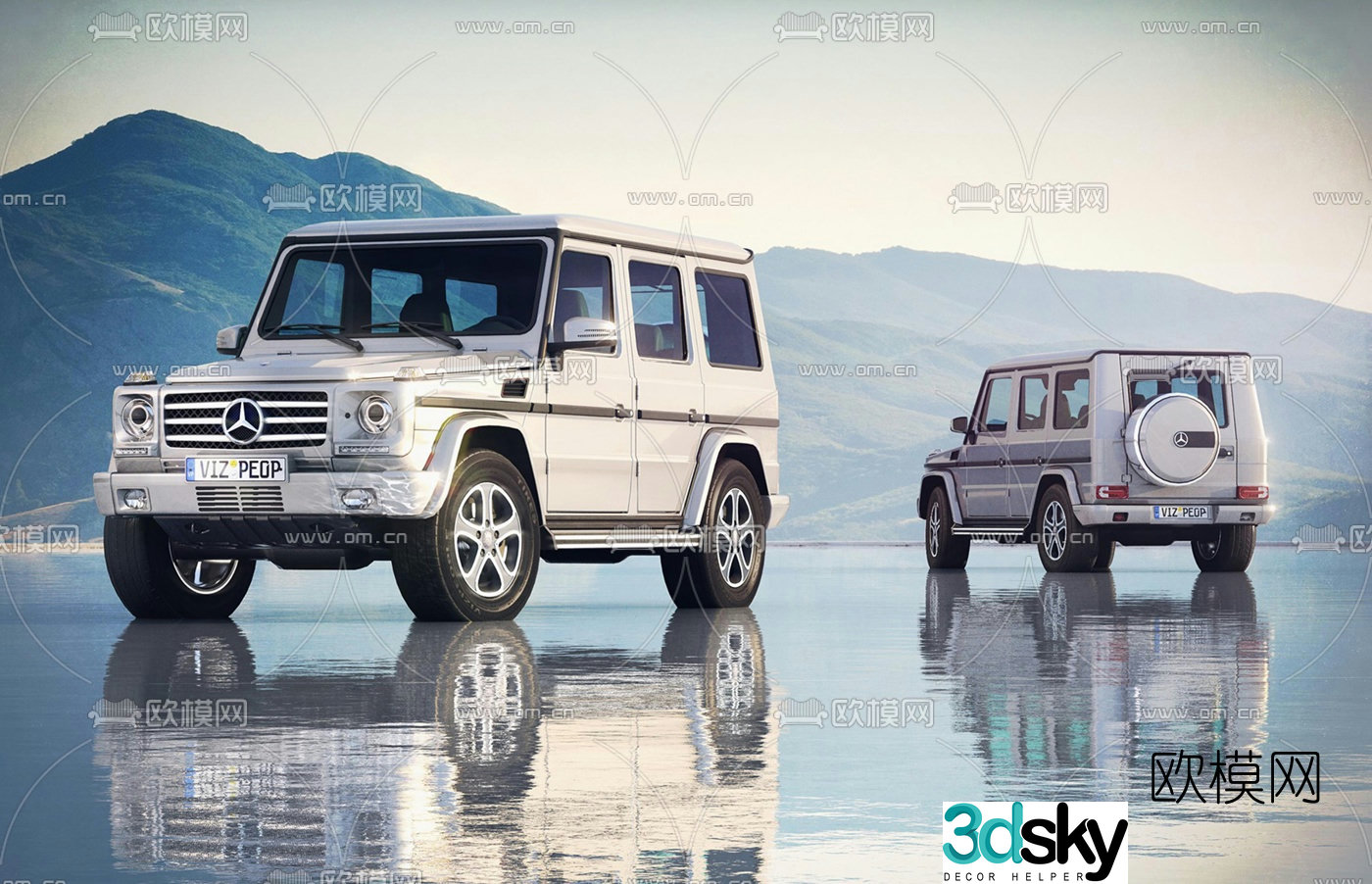 modern mercedes car 3d model