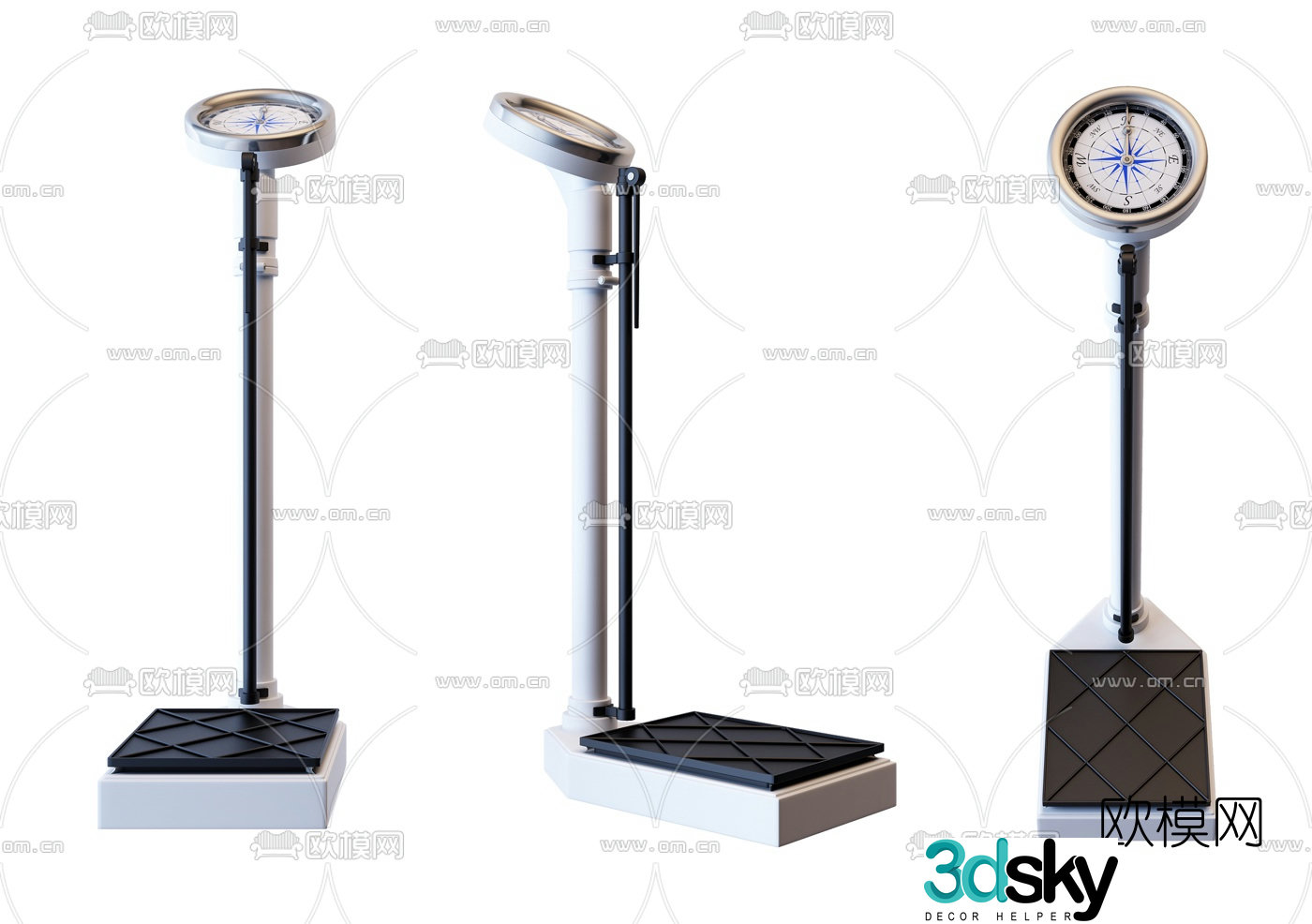 Modern medical body scale 3d model