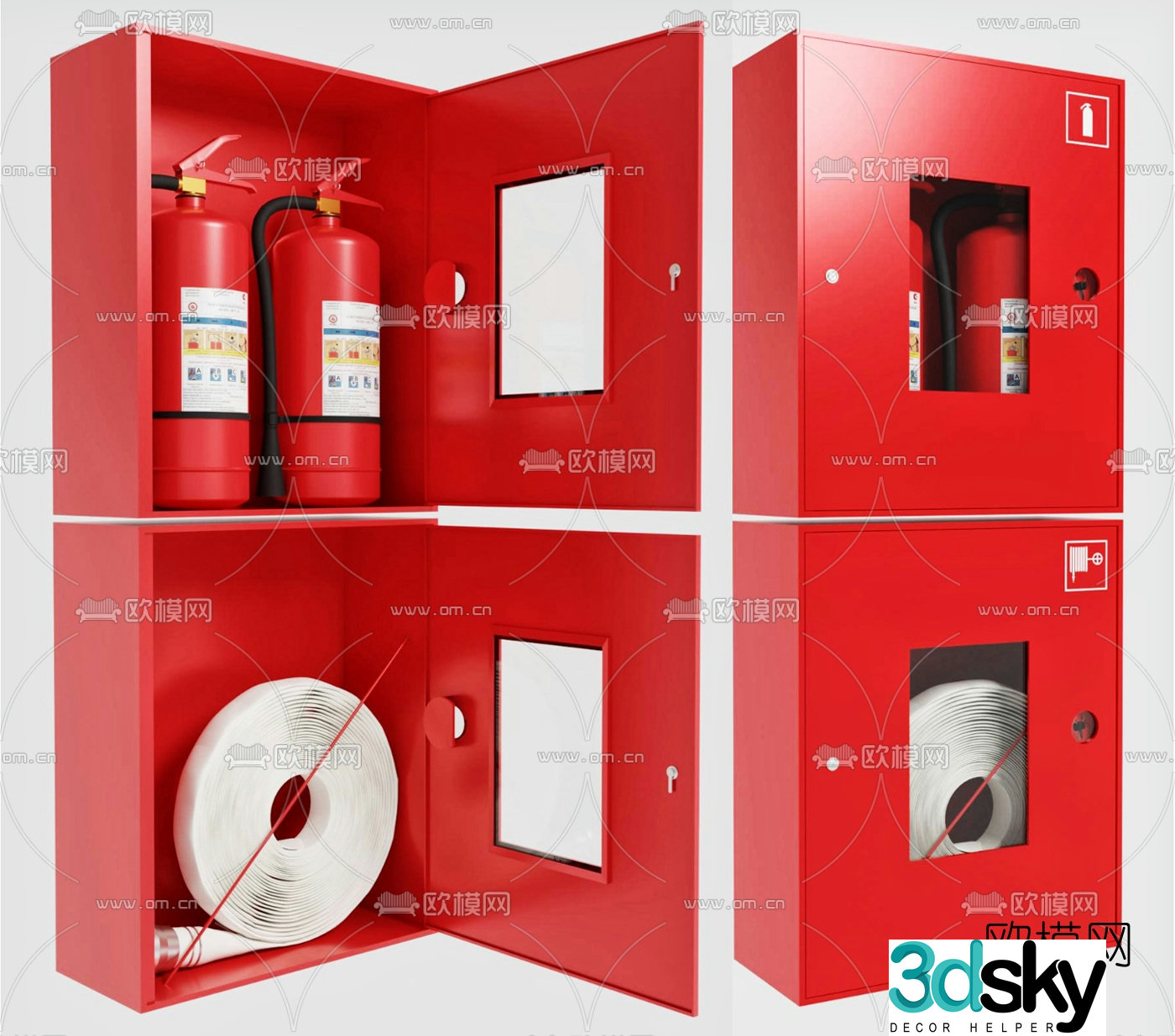 Modern fire hydrant explosion-proof cabinet 3d model