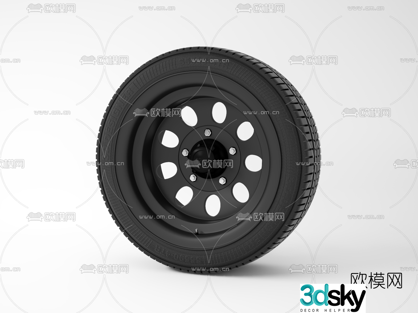 modern car tire 3d model