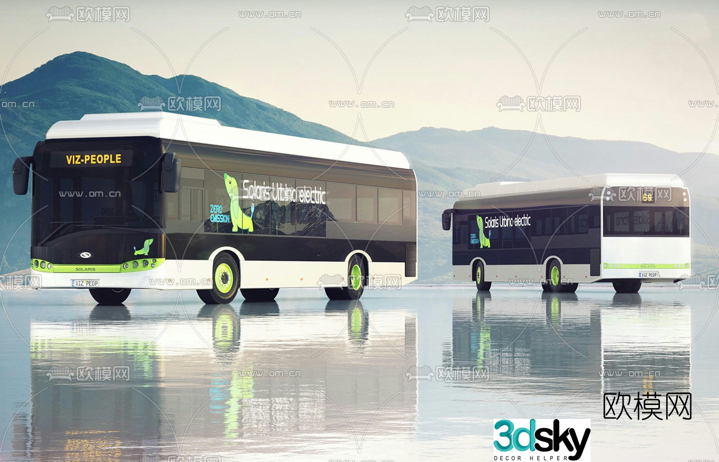 modern bus 3d model