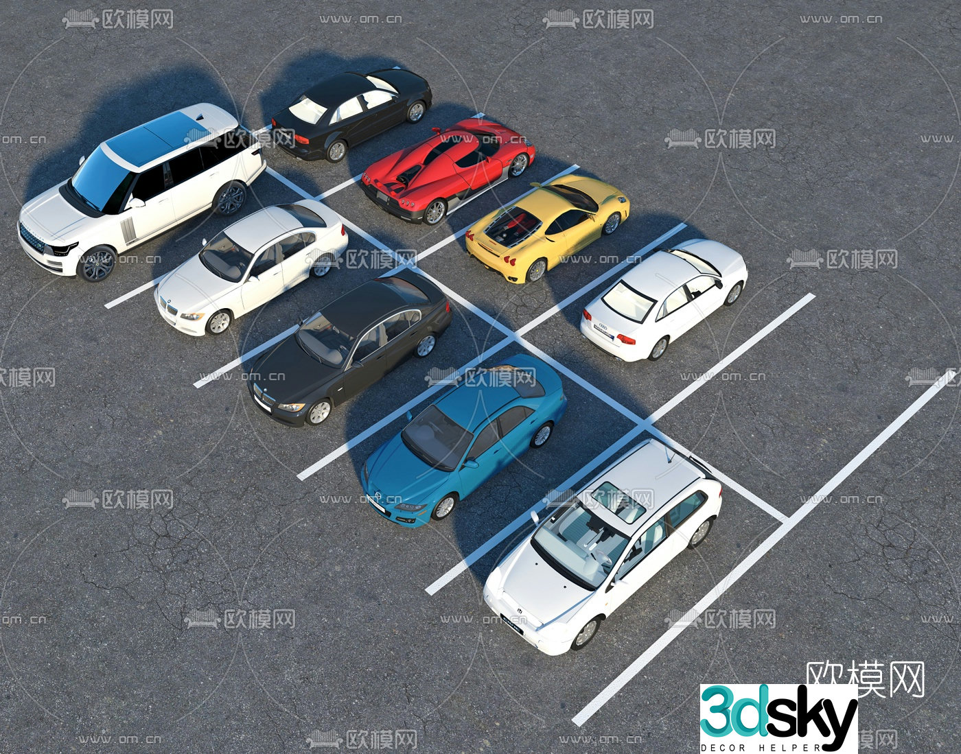 modern car 3d model