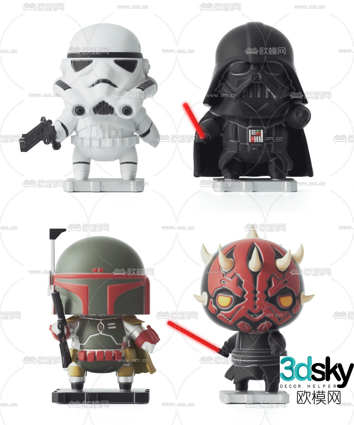 Modern Star Wars figurine toy 3d model