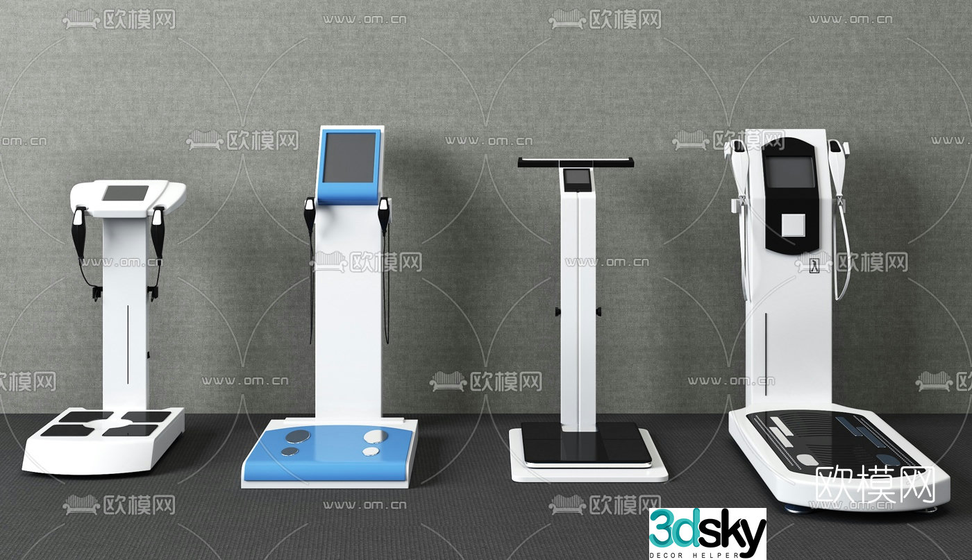 Modern gym body tester 3d model