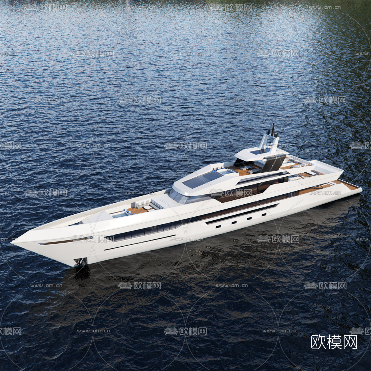 Modern yacht speedboat 3d model