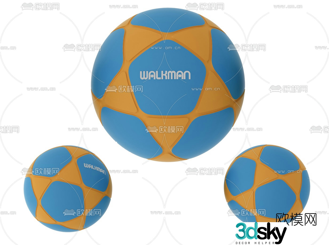 modern football 3d model