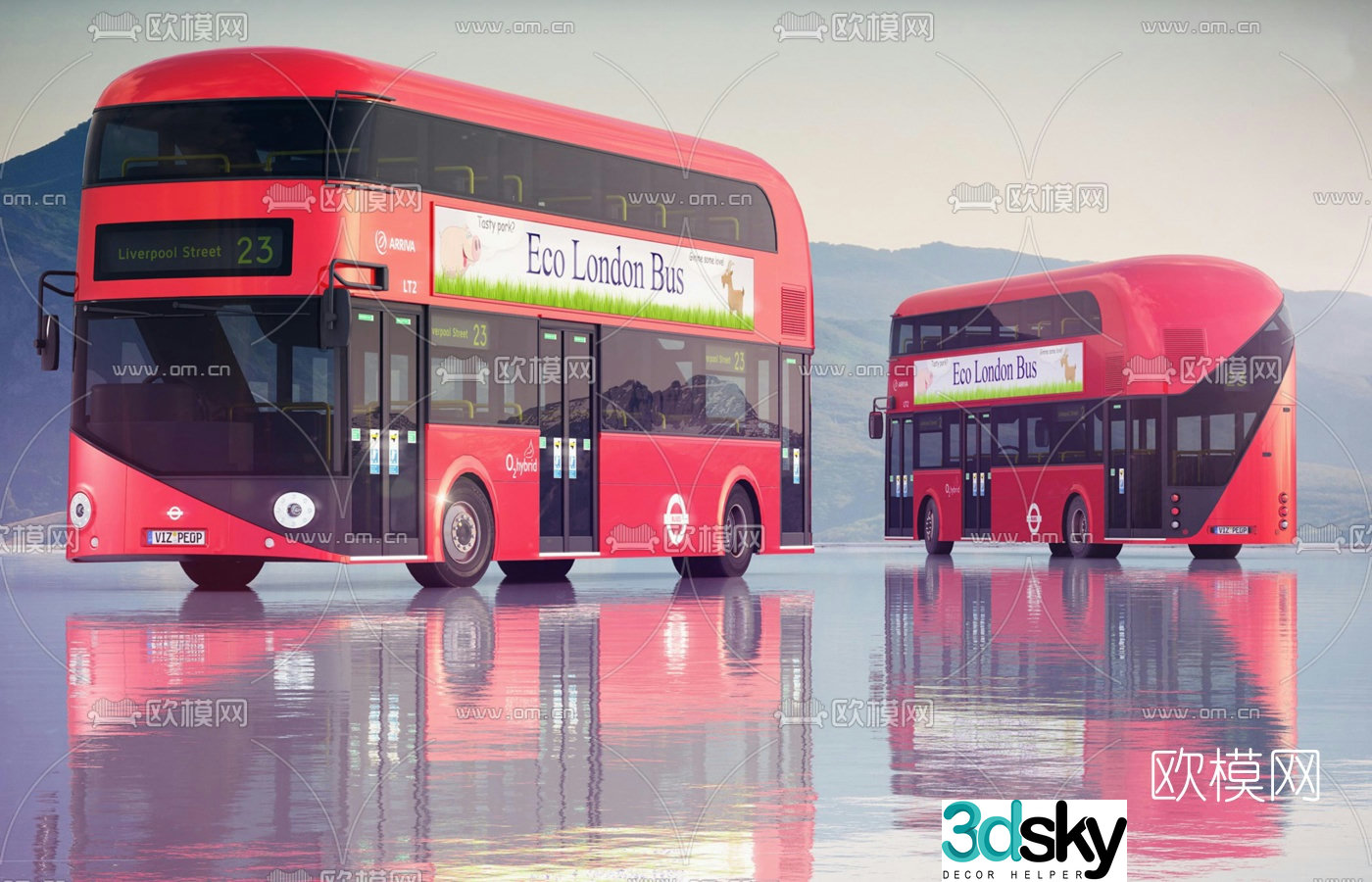 modern bus 3d model