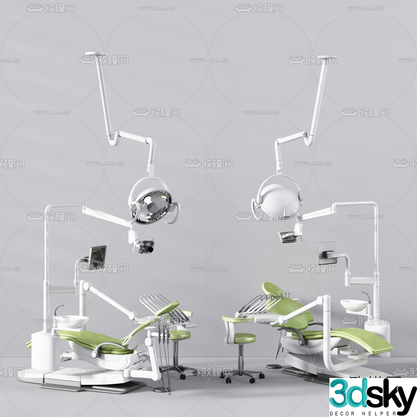 Modern dental clinic chair 3d model