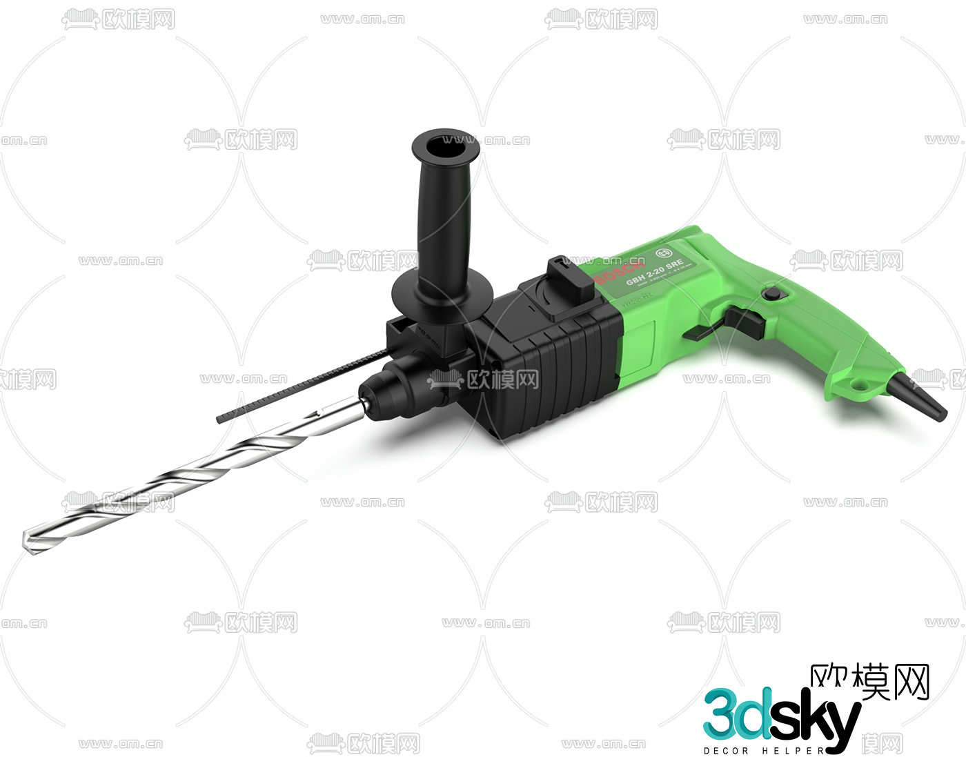Modern electric drill 3d model
